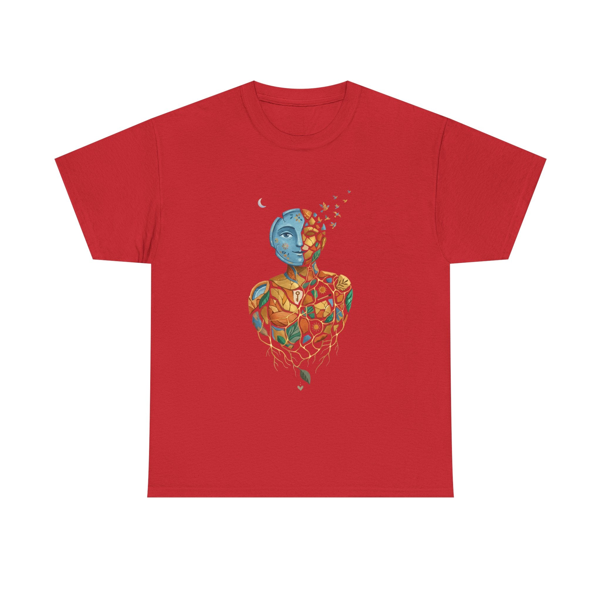 Abstract Mosaic Portrait T‑Shirt — Fragmented Face Art Tee