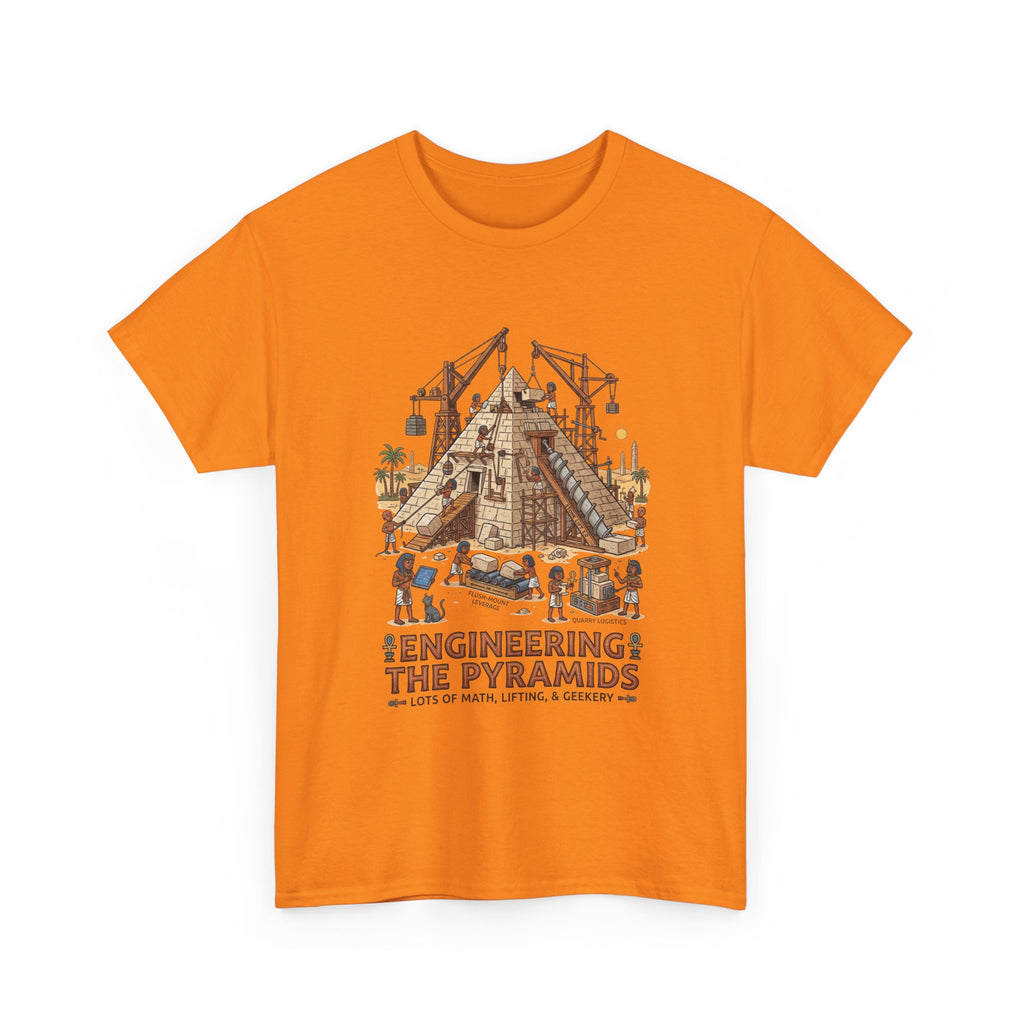 Pyramids Engineering T-Shirt – Vintage Egypt Construction Graphic Tee