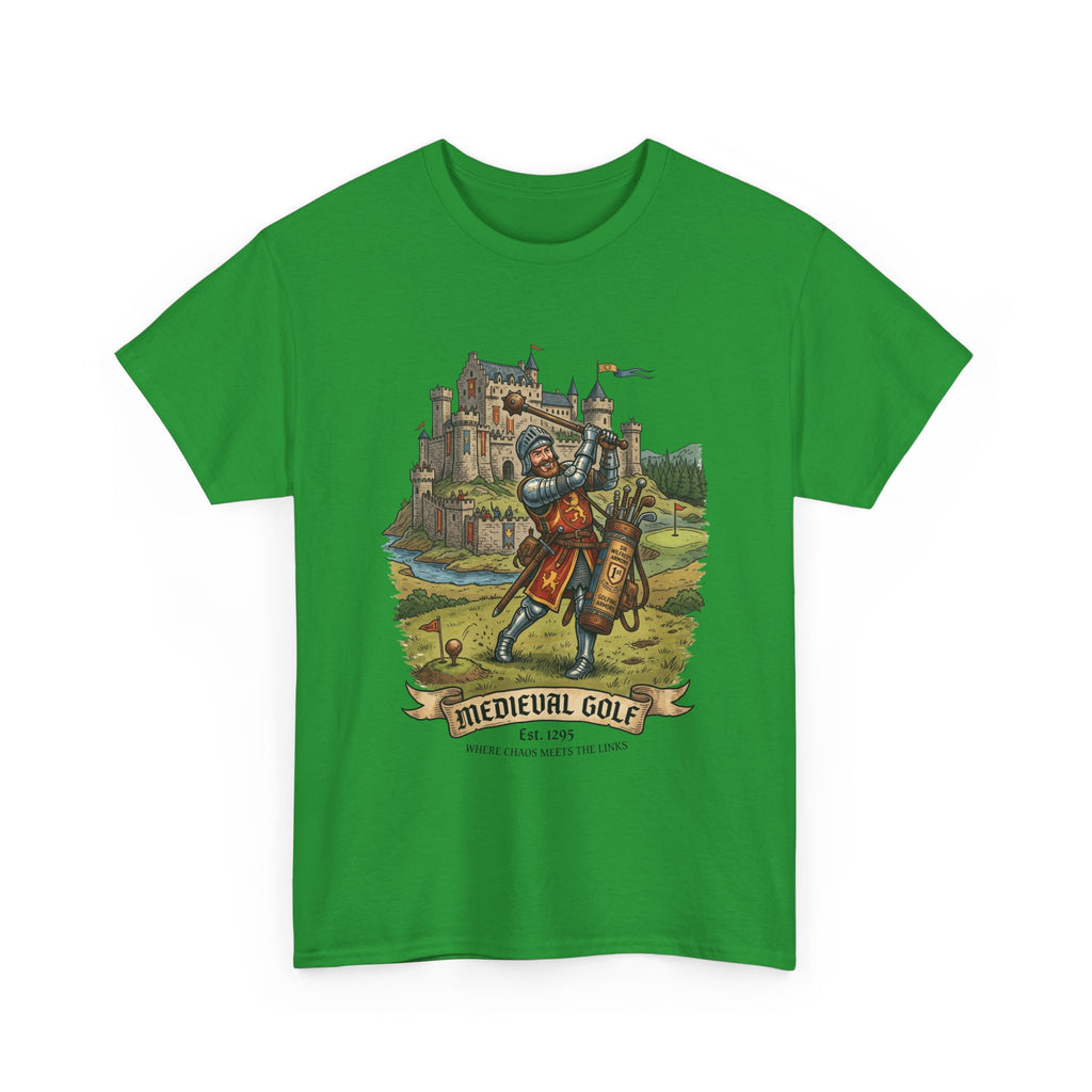 Medieval Golf T-Shirt – Vintage Knight Golfing Castle Graphic Tee
