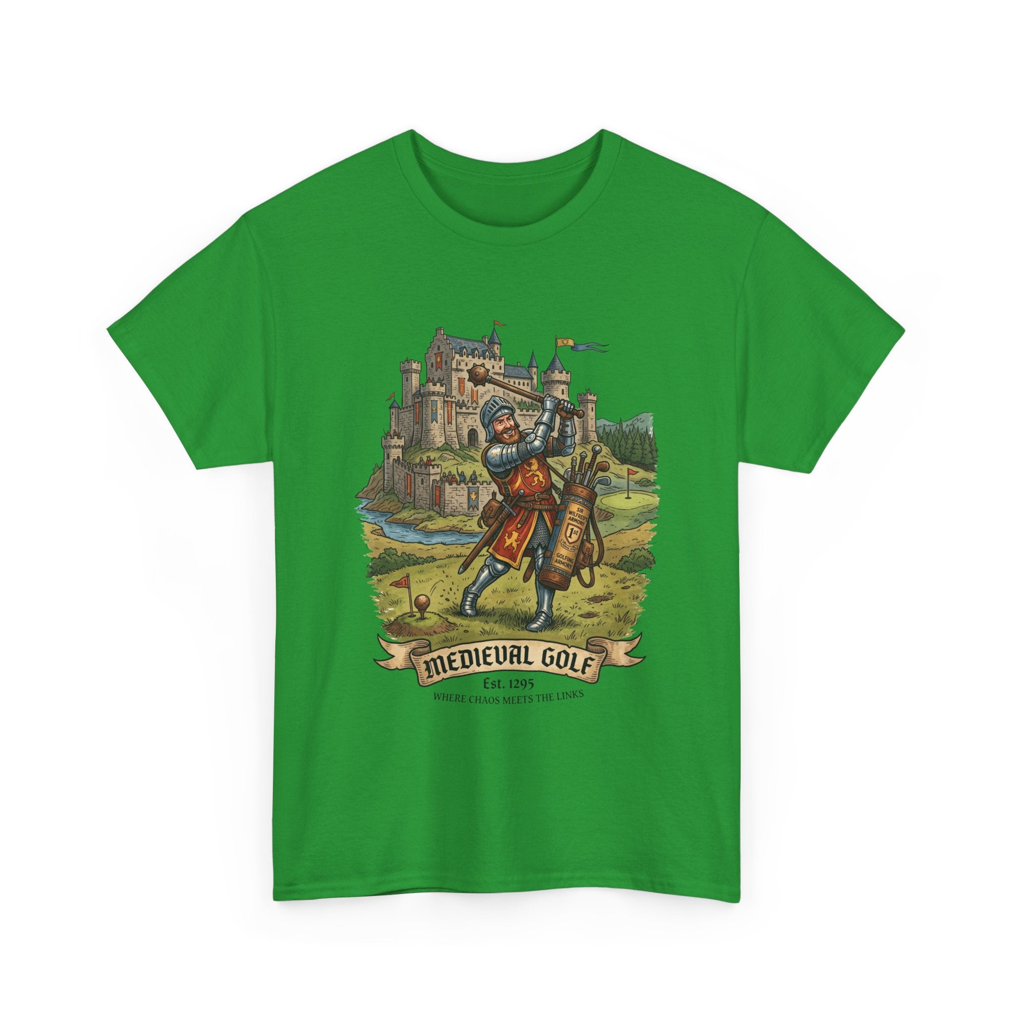 Medieval Golf T-Shirt – Vintage Knight Golfing Castle Graphic Tee