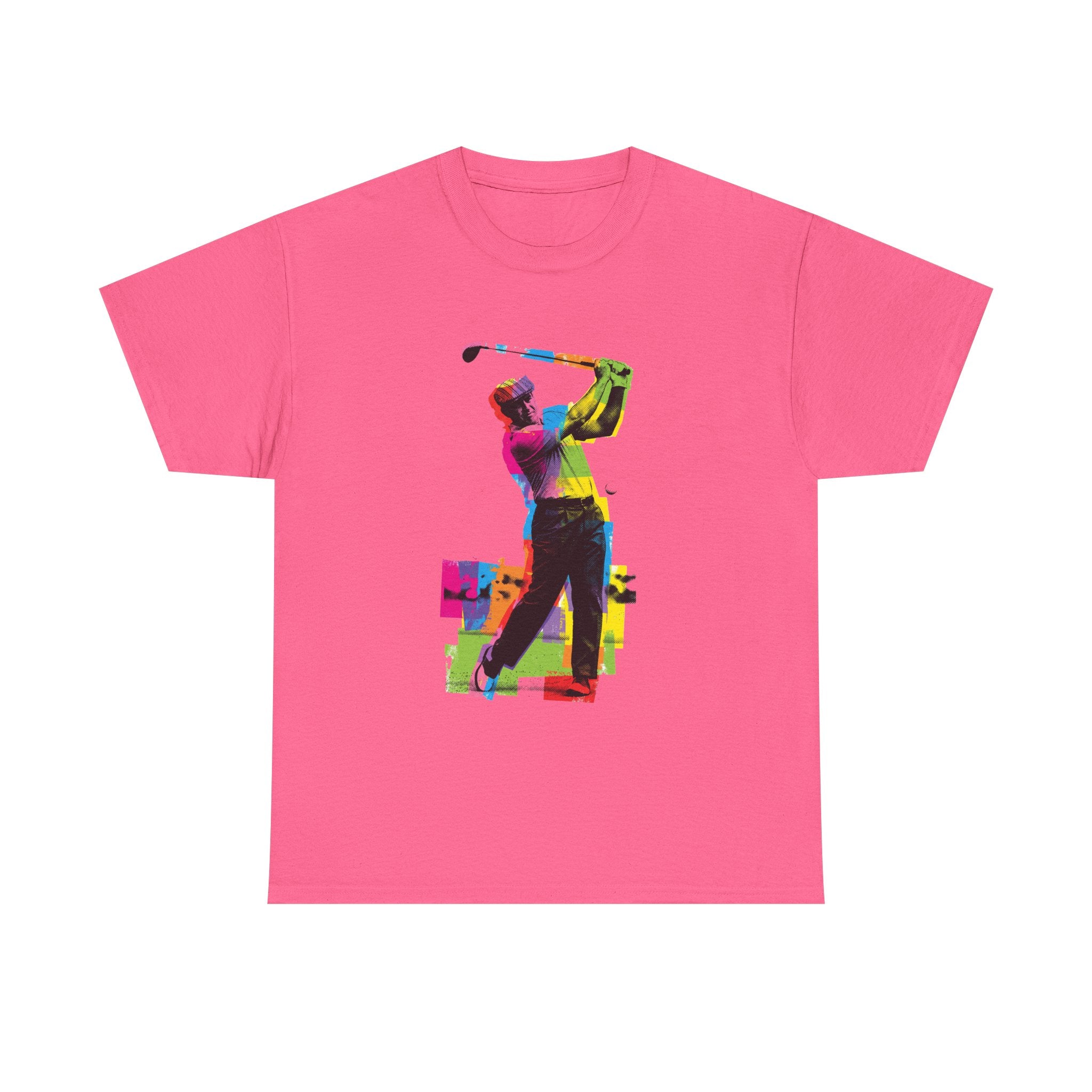 Golf Swing Pop Art T-Shirt — Colorful Golfer Graphic Tee