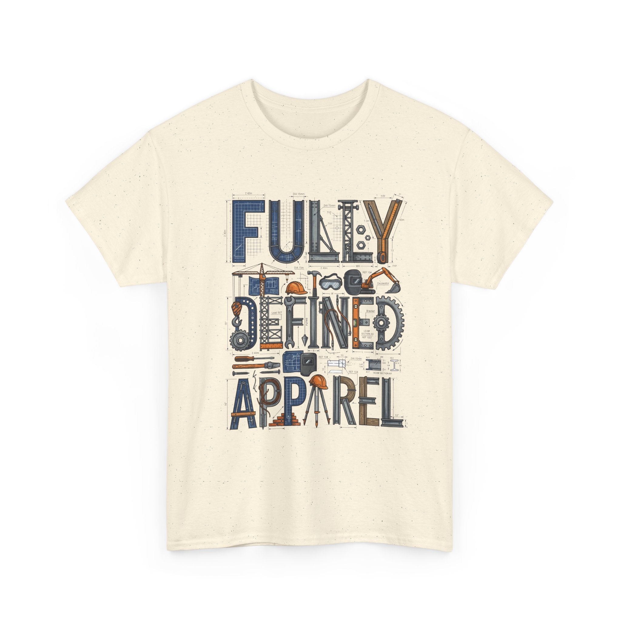 Fully Defined Apparel T-Shirt — Graphic Tee with Retro Tools Design