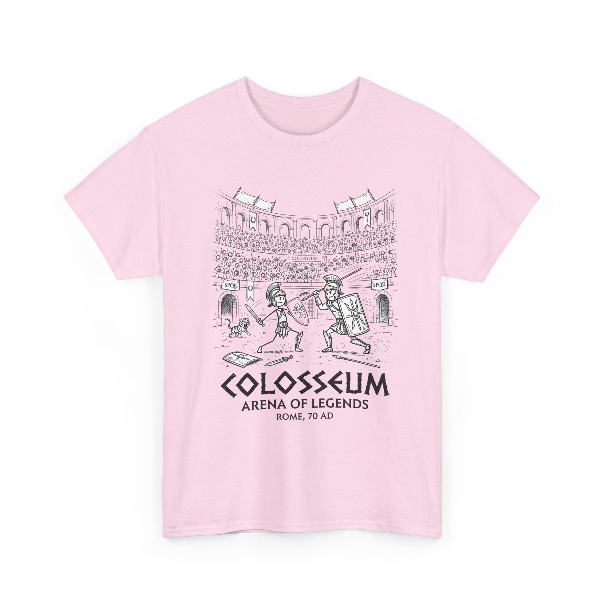 Colosseum Arena of Legends Graphic Tee — Roman Gladiator Coliseum Shirt