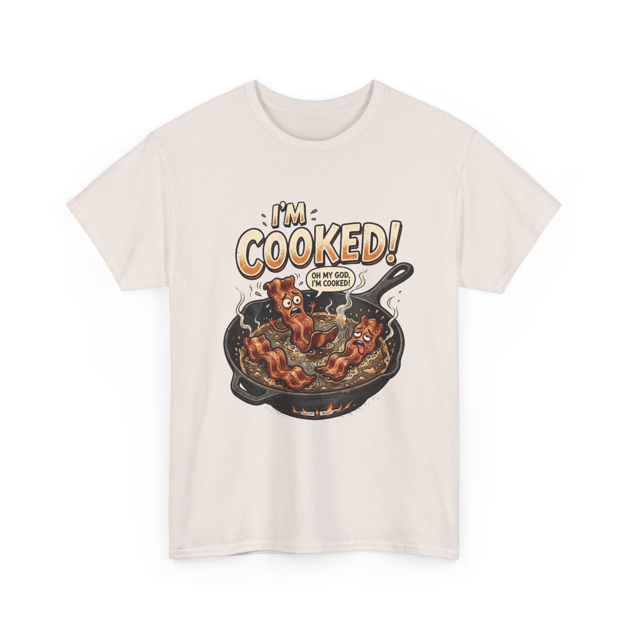I’m Cooked! Funny Bacon Skillet T-Shirt