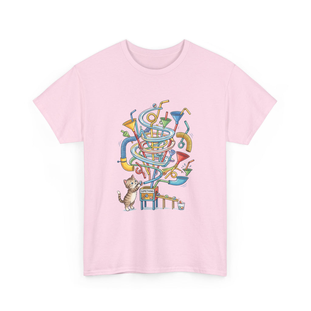 Music Cat T-Shirt — Whimsical Cat Playing Colorful Instruments Tee