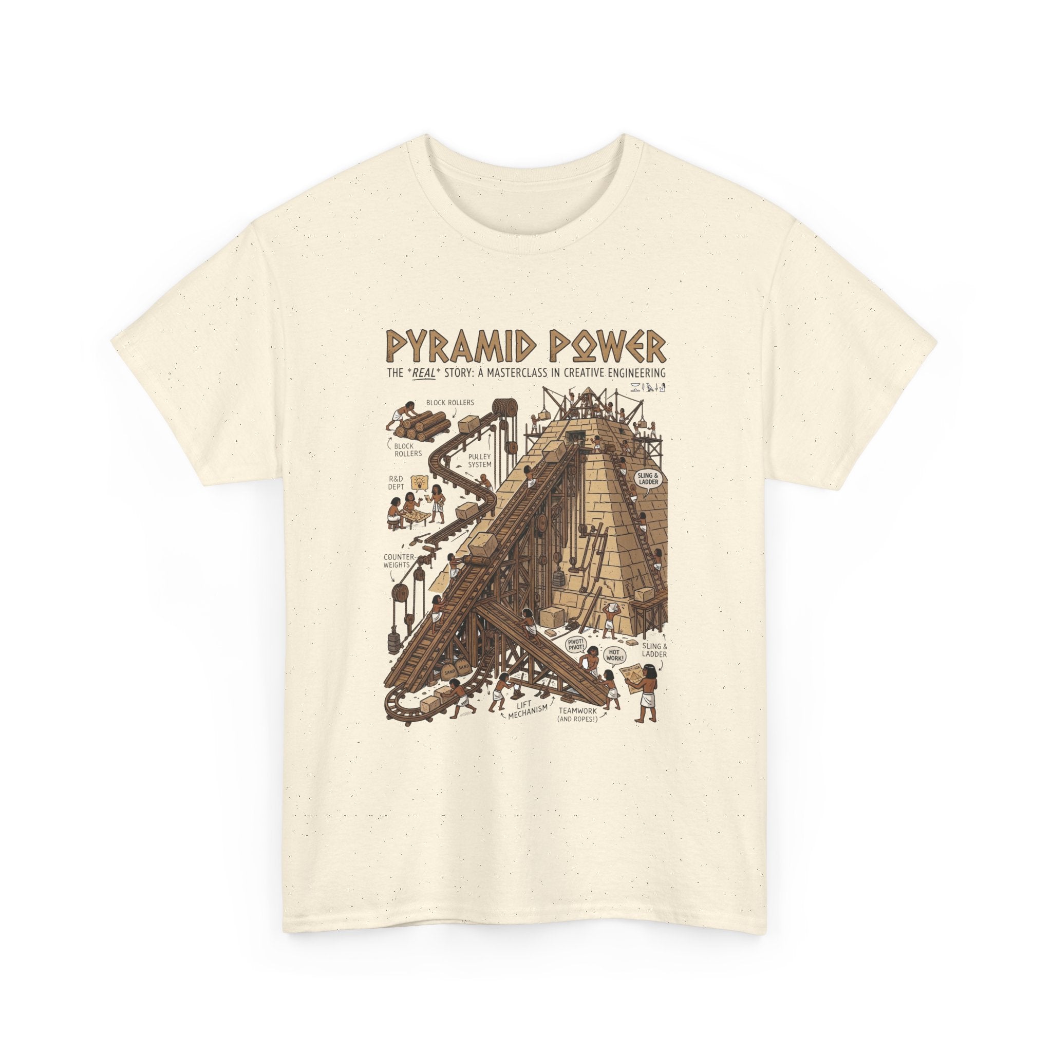 Pyramid Power Tee — Vintage Egyptian Pyramid Diagram Graphic T‑Shirt