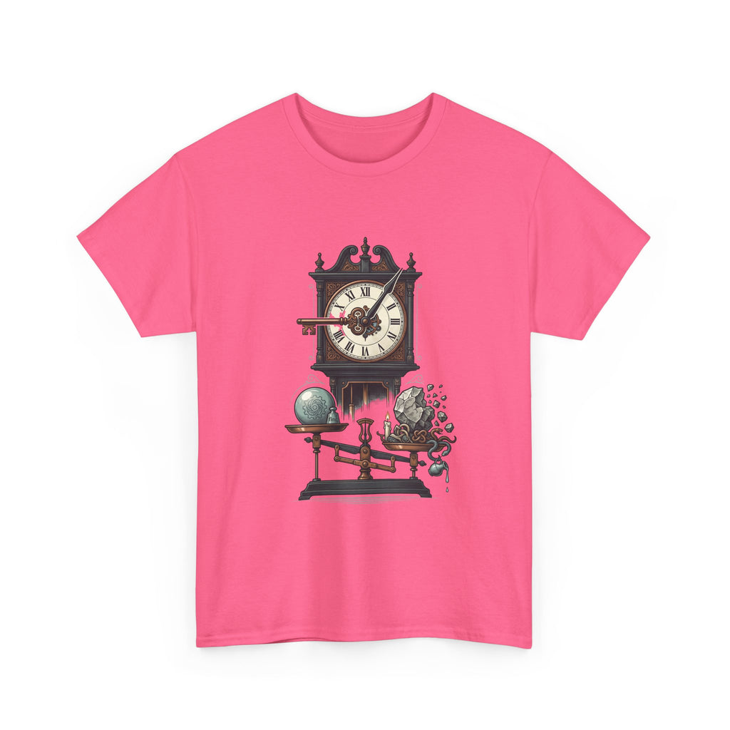 Vintage Clock & Globe Tee — Steampunk Timekeeper Graphic T-Shirt