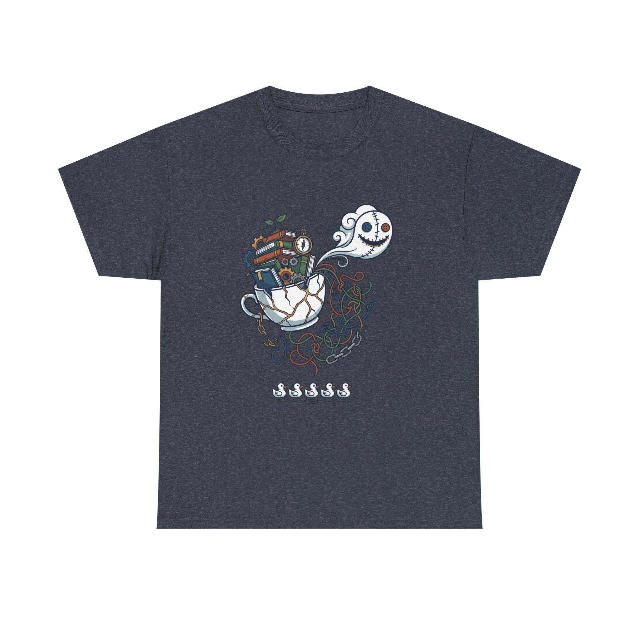 T-Shirt — Whimsical Ghost Ship Illustration Tee