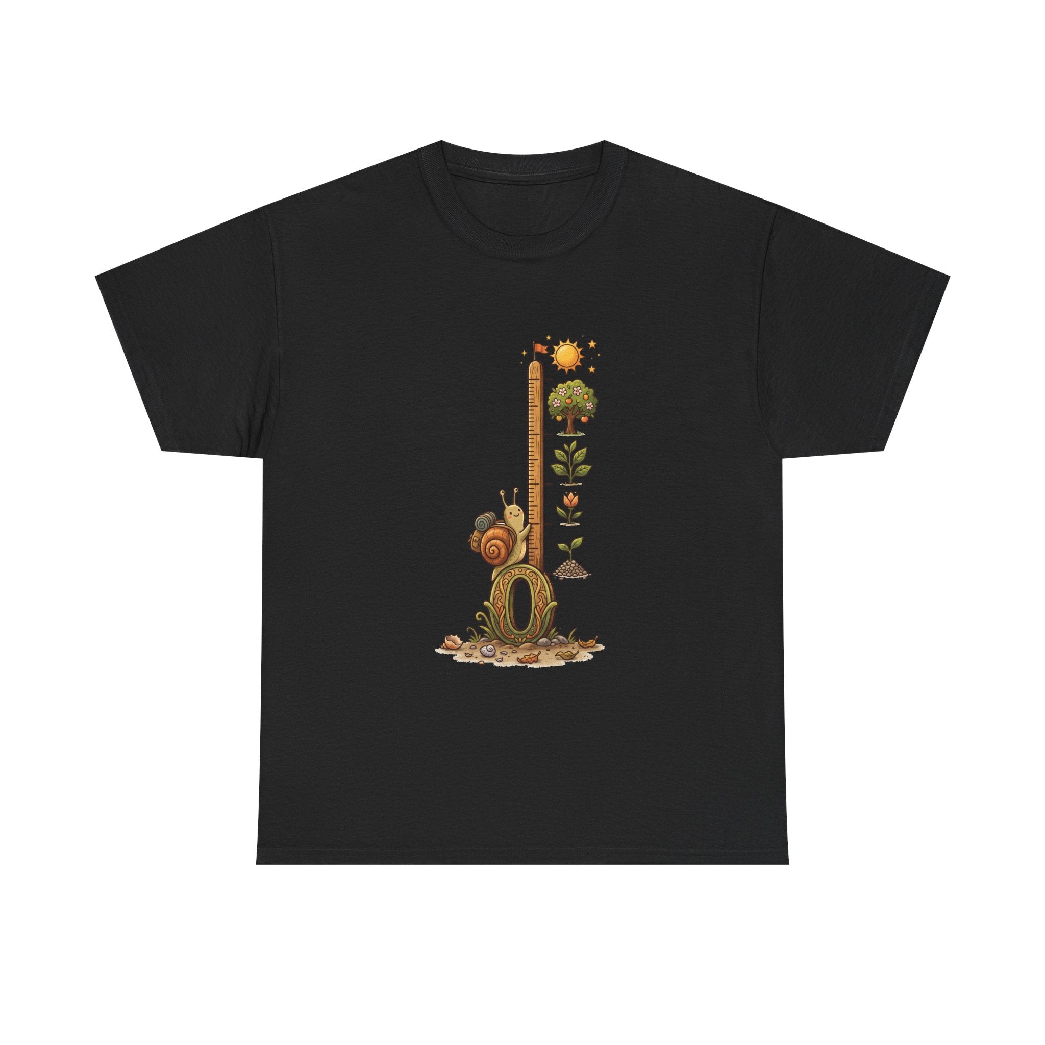 Growth Meter Graphic Tee — Cute Bear Planting Height Chart T-Shirt