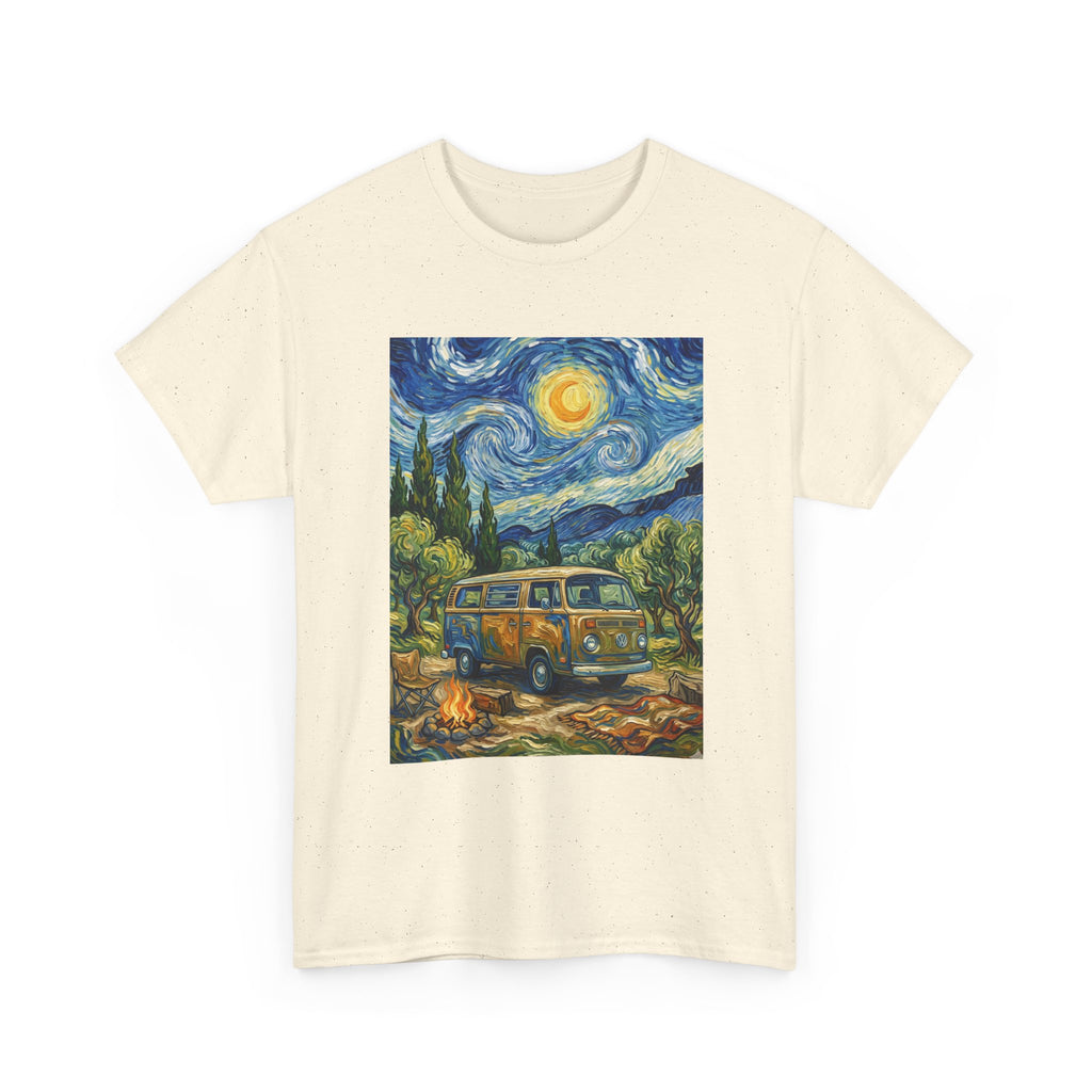 Van Gogh Night Van T-Shirt — Vintage Camper Starry Sky Tee