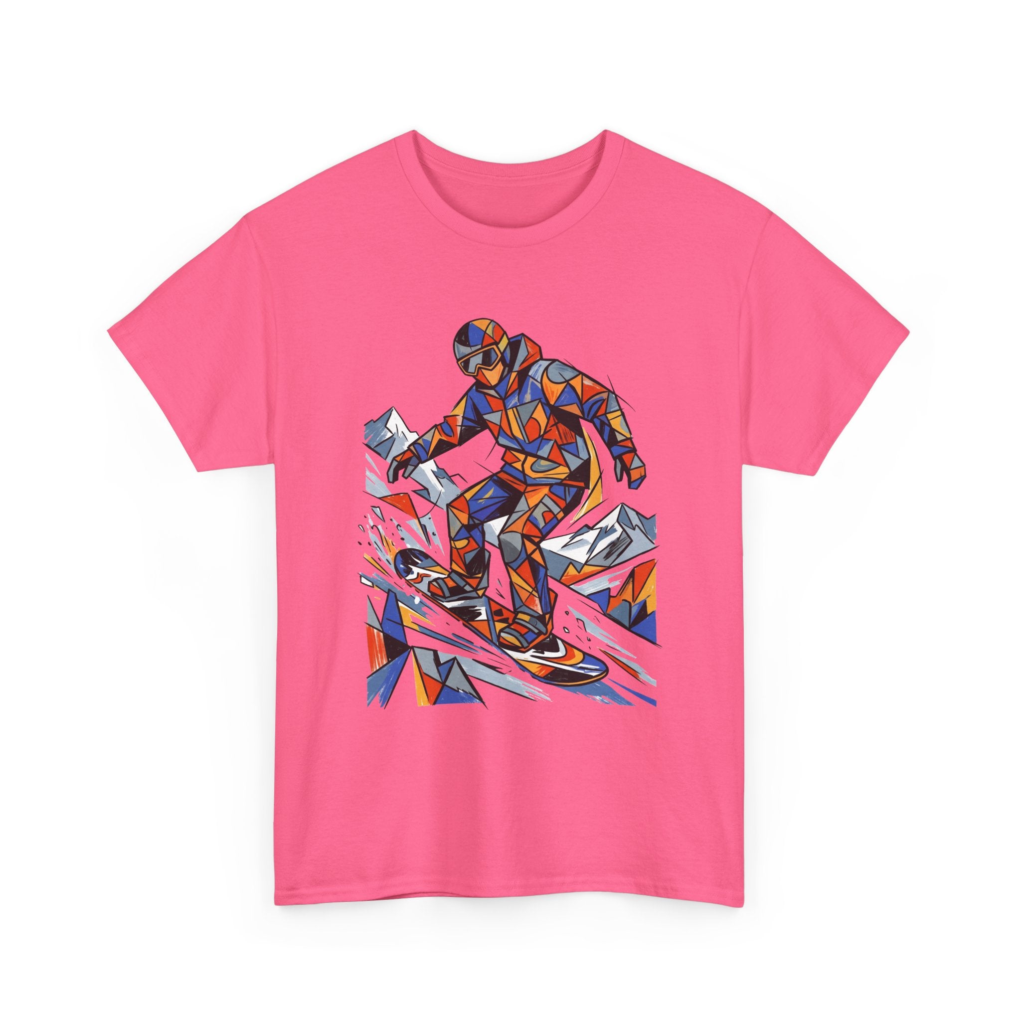 Snowboarder Geometric Art Tee