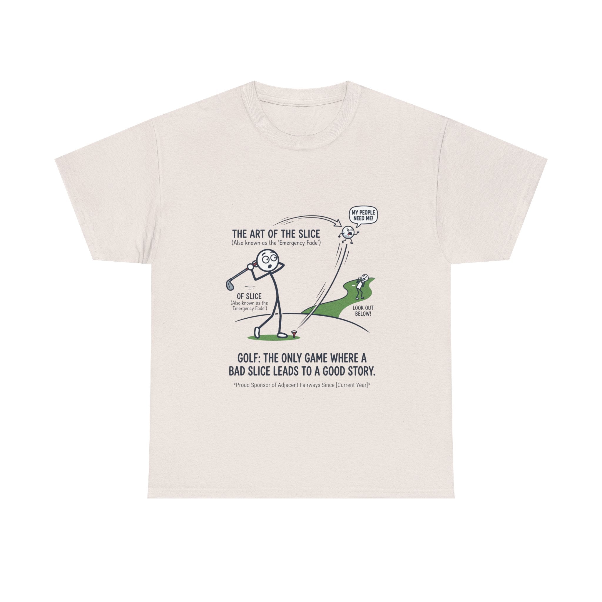 Golf Slice T-Shirt — "The Art of the Slice" Funny Golf Humor Tee