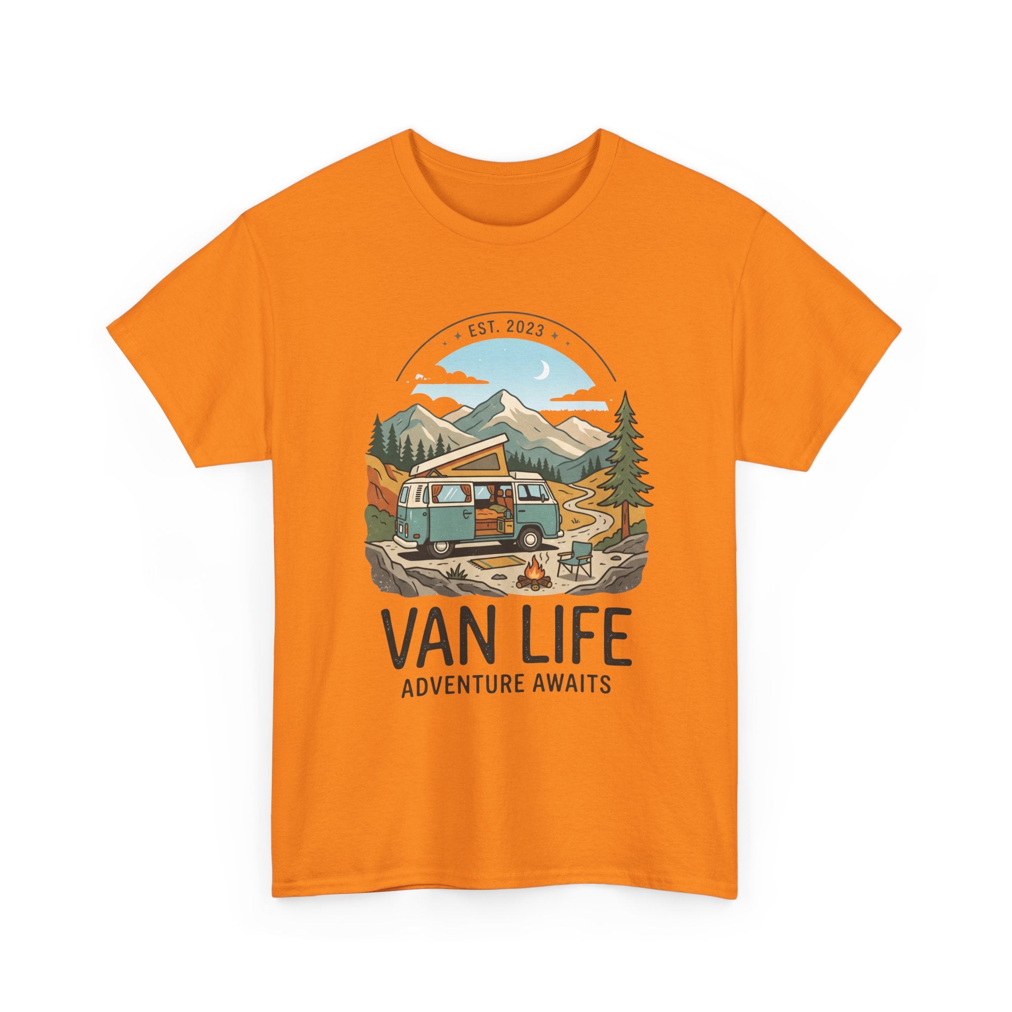 Van Life Adventure Awaits Unisex Heavy Cotton Tee