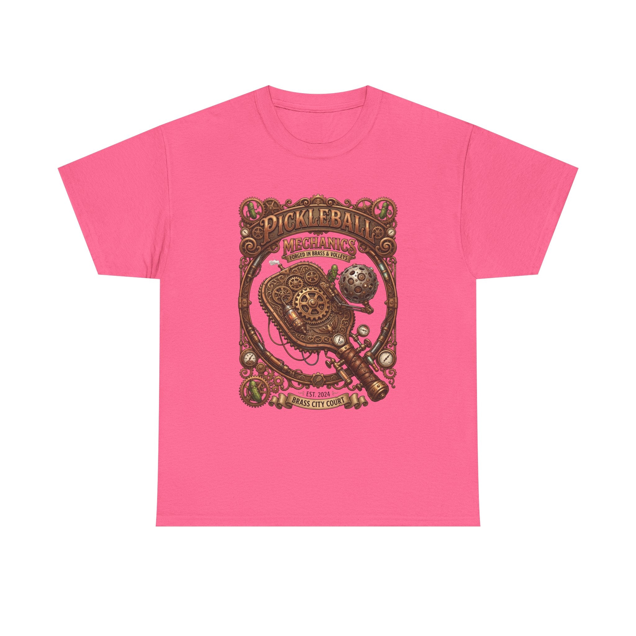 Pickleball Mechanics T-Shirt — Vintage Steampunk Paddle Design