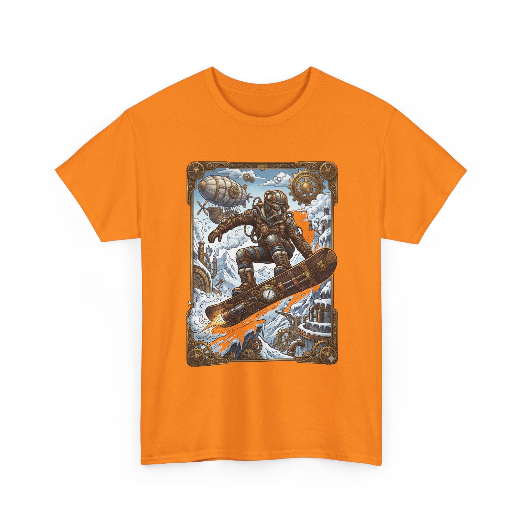 Steampunk Snowboarder Tee — Vintage Deep-Sea Snowboarding Graphic Shirt