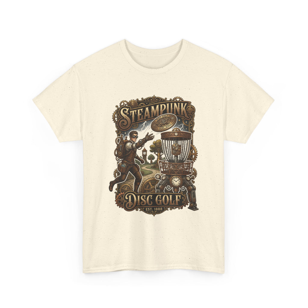 Steampunk Disc Golf T‑Shirt – Vintage Industrial Disc Golf Tee