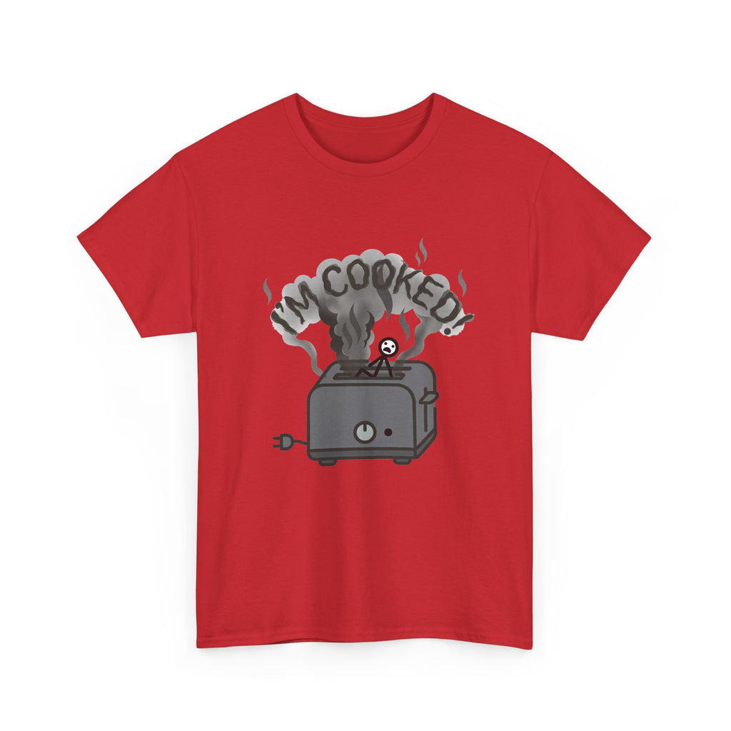 I'm Cooked Toaster T‑Shirt — Funny Kitchen Appliance Graphic Tee