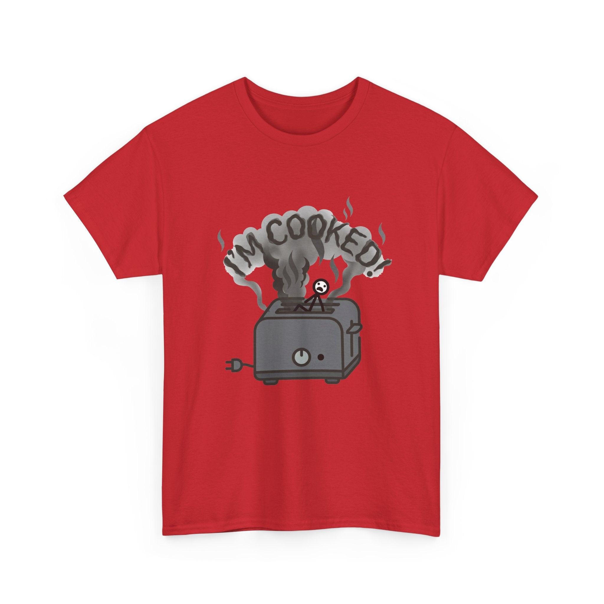 I'm Cooked Toaster T‑Shirt — Funny Kitchen Appliance Graphic Tee