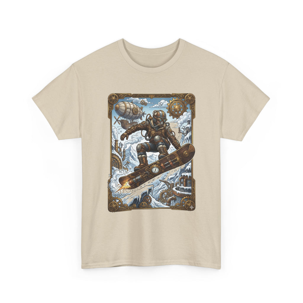 Steampunk Snowboarder Tee — Vintage Deep-Sea Snowboarding Graphic Shirt