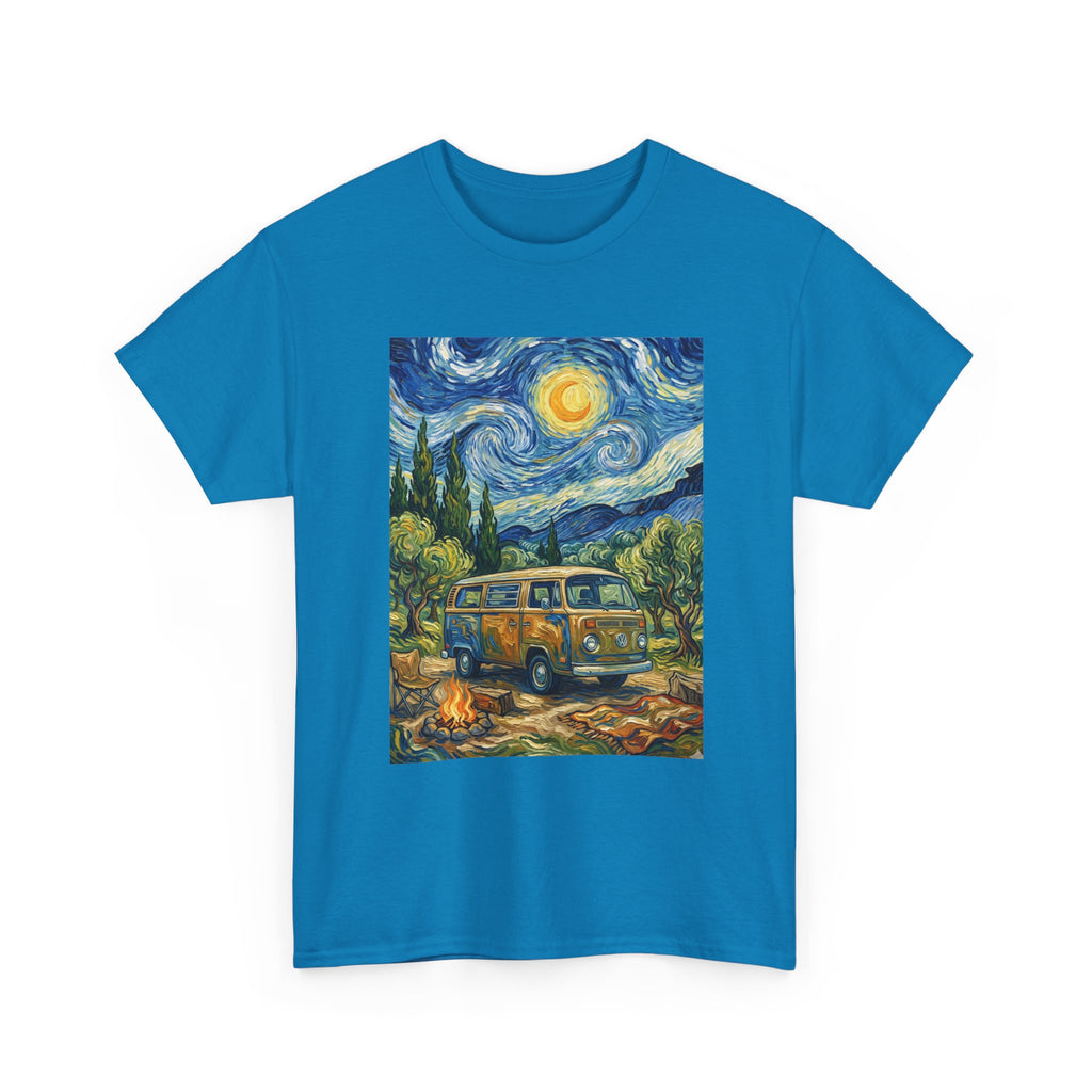 Van Gogh Night Van T-Shirt — Vintage Camper Starry Sky Tee