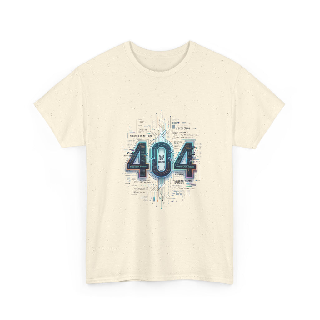 404 Error Tech Graphic Tee — Retro Cyber Glitch Computer Shirt
