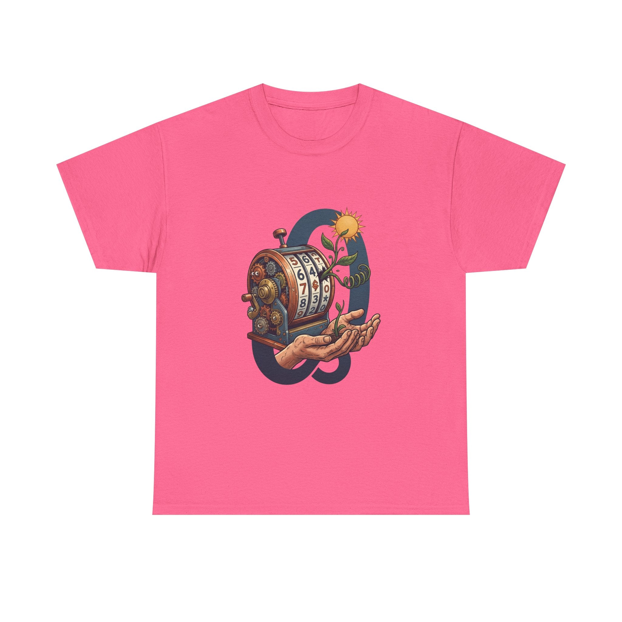 Vintage Slot Machine Tee — Retro Casino Art T-Shirt with Sunflower. idk