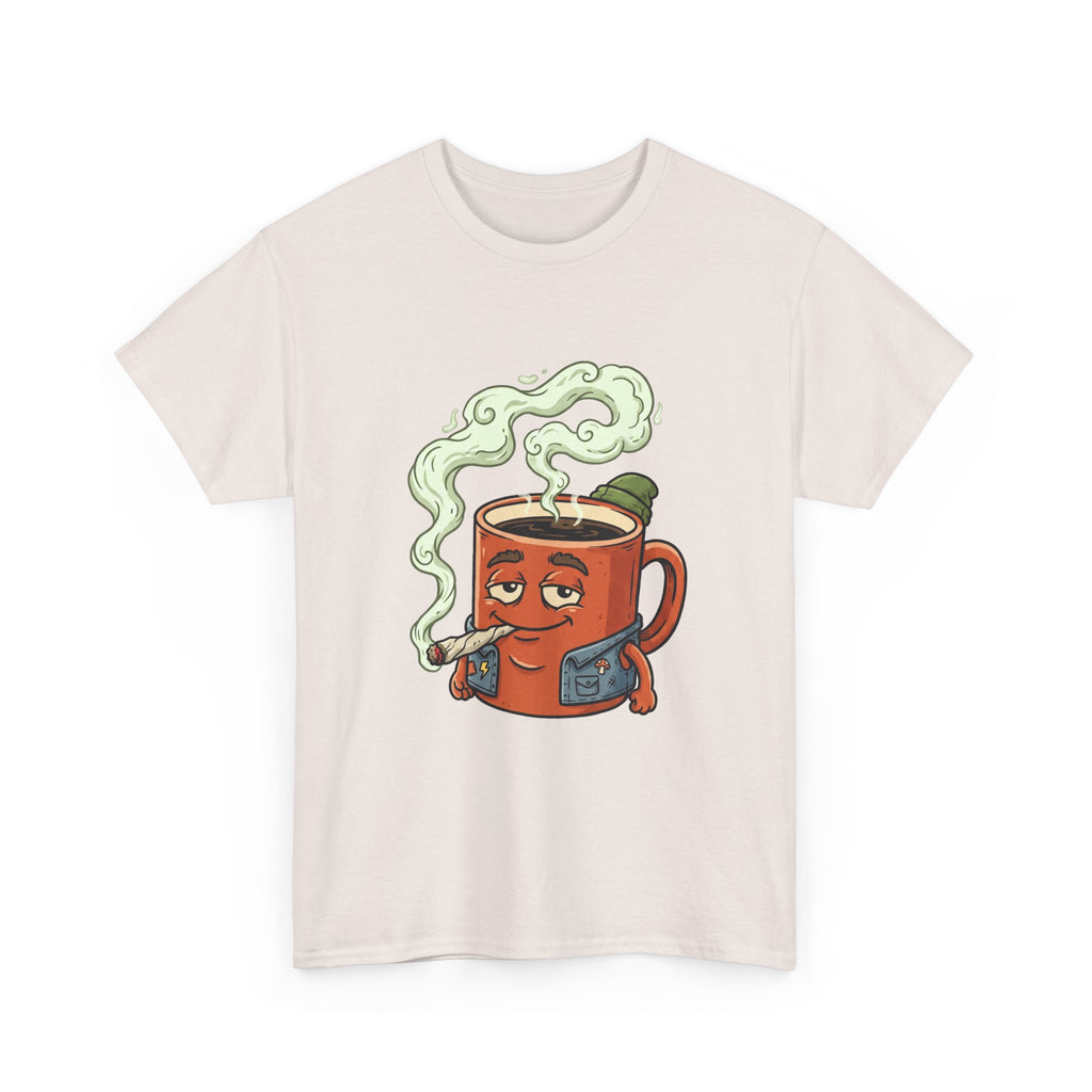 Coffee and a Joint Tee — Funny Smoking Coffee Graphic T-Shirt
