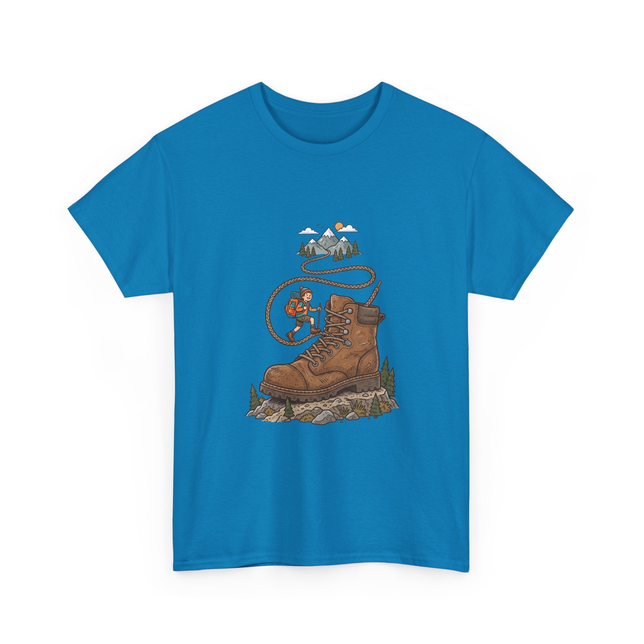 Hiking Boot Adventure Graphic Tee — Outdoor Trail Camper Shirt