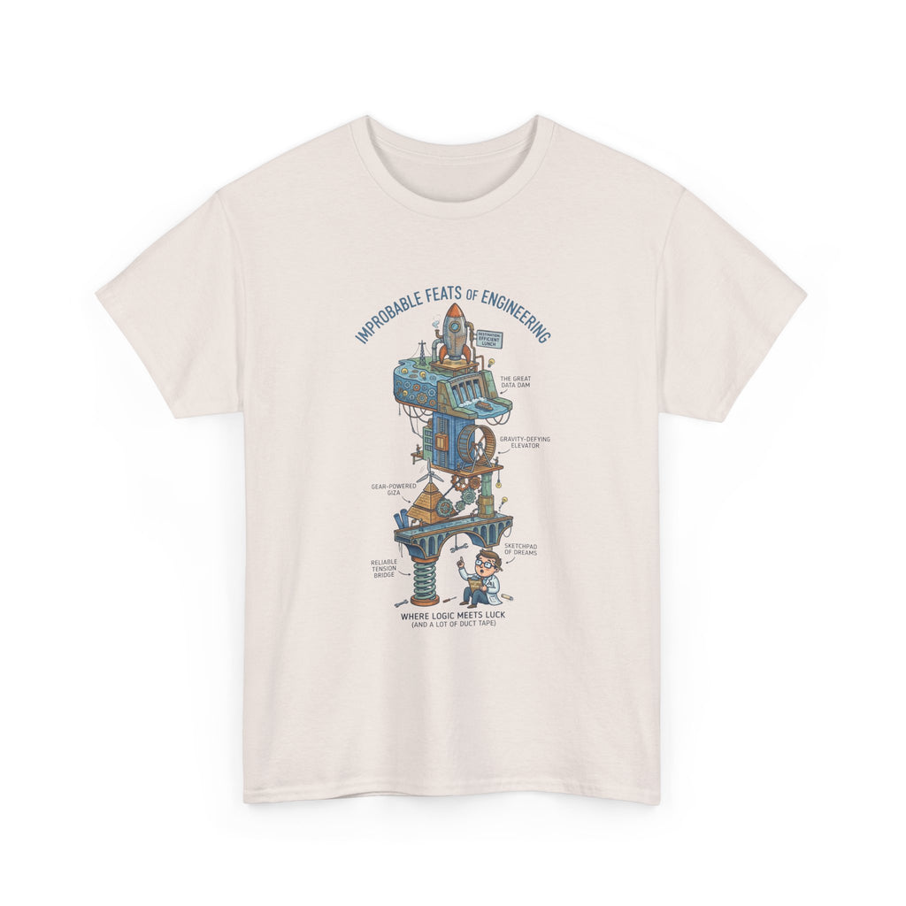 Engineering Feats T‑Shirt — Engineering Diagram Tee