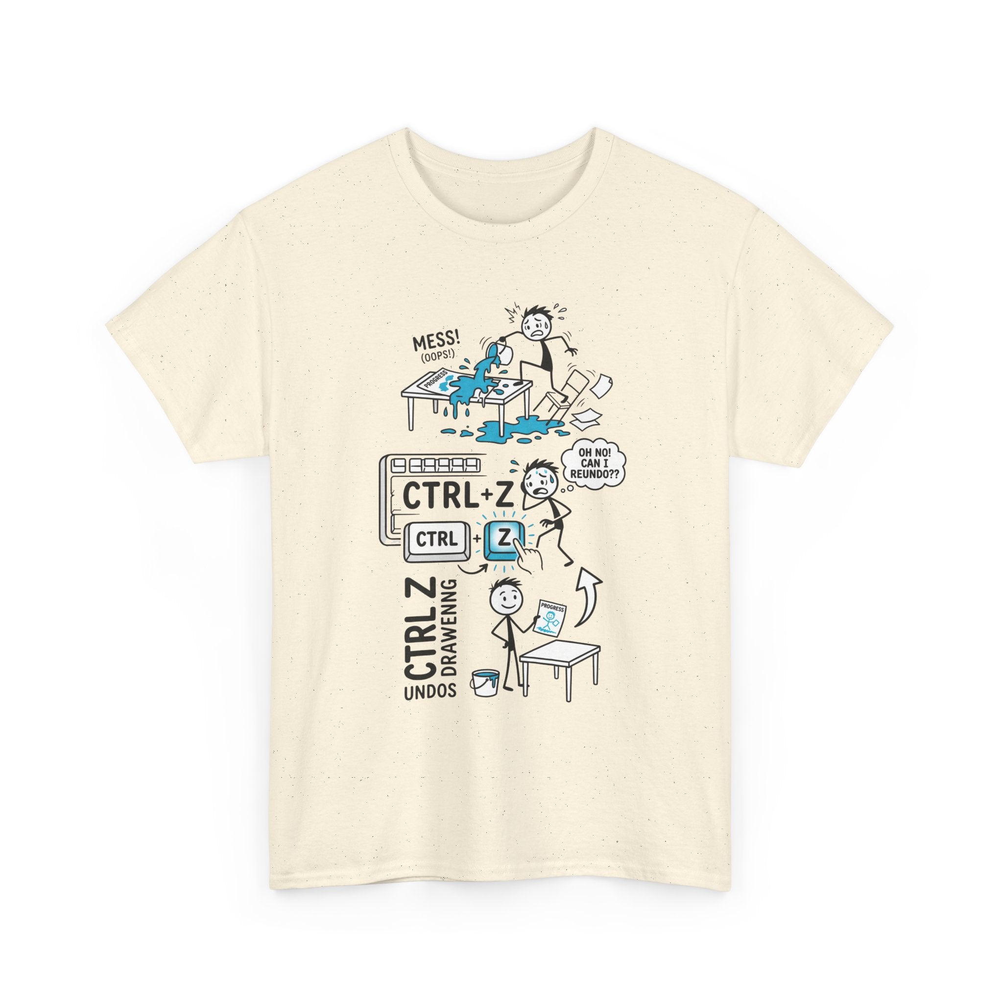 Ctrl Z Funny Graphic T-Shirt – Undo Computer Chaos Tee for Coders & Designers