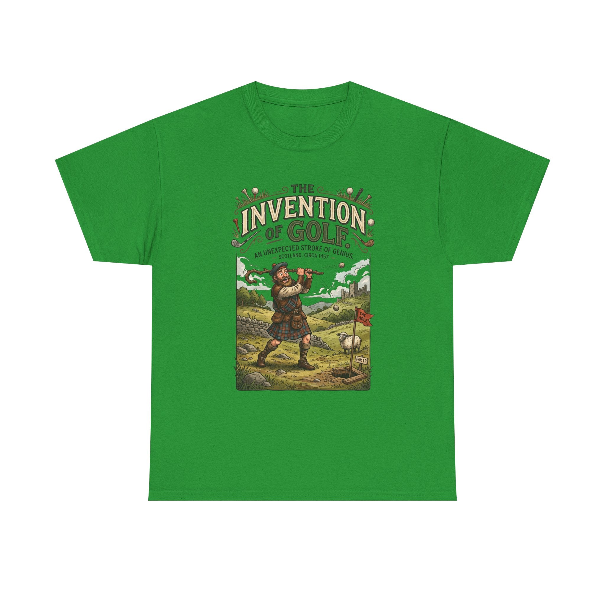 Golf Tee — 'The Invention of Golf' Vintage Golfing Graphic Shirt