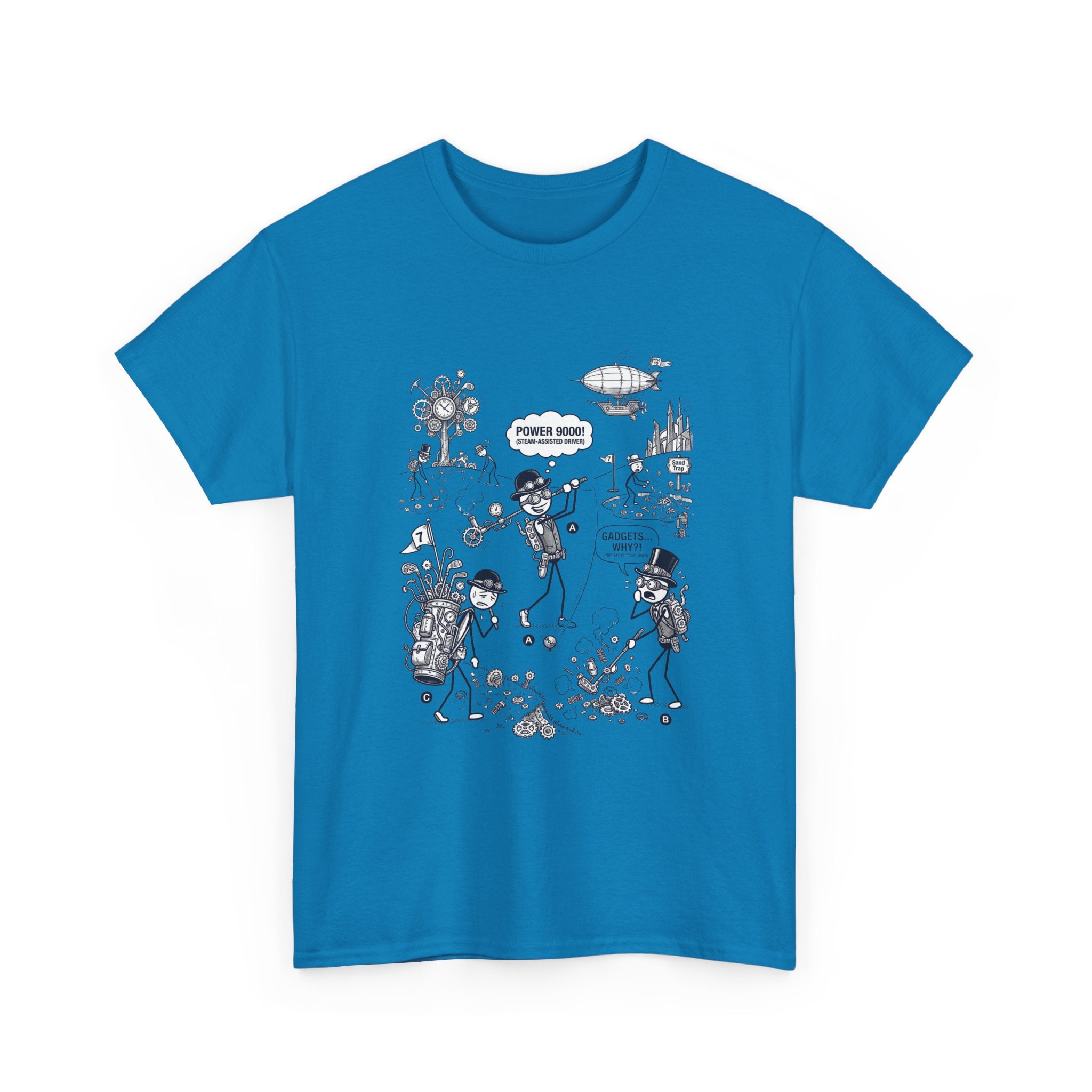 Steampunk Golf Graphic Tee —  "Good Vibes" Illustration