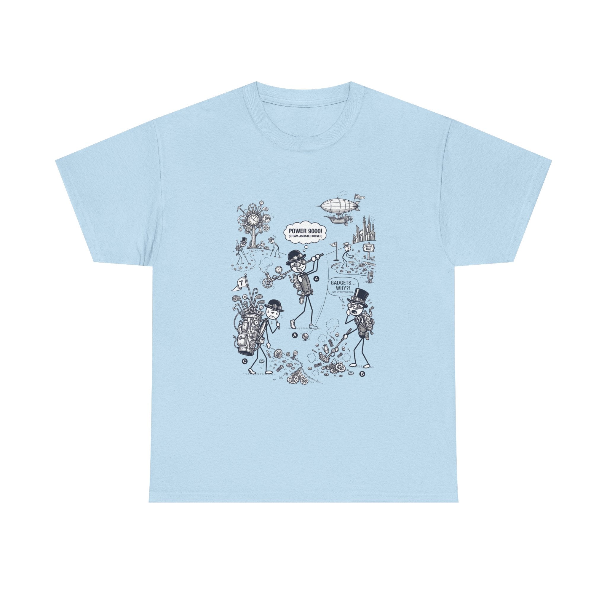 Steampunk Golf Graphic Tee —  "Good Vibes" Illustration