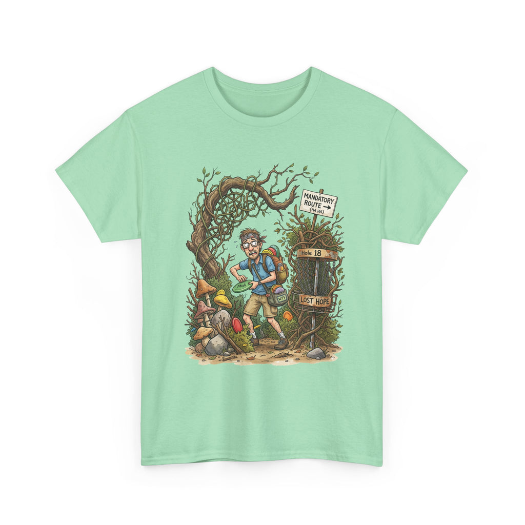 Disc Golf Graphic Tee — "Lost But Loving It" Outdoor Adventure T-Shirt