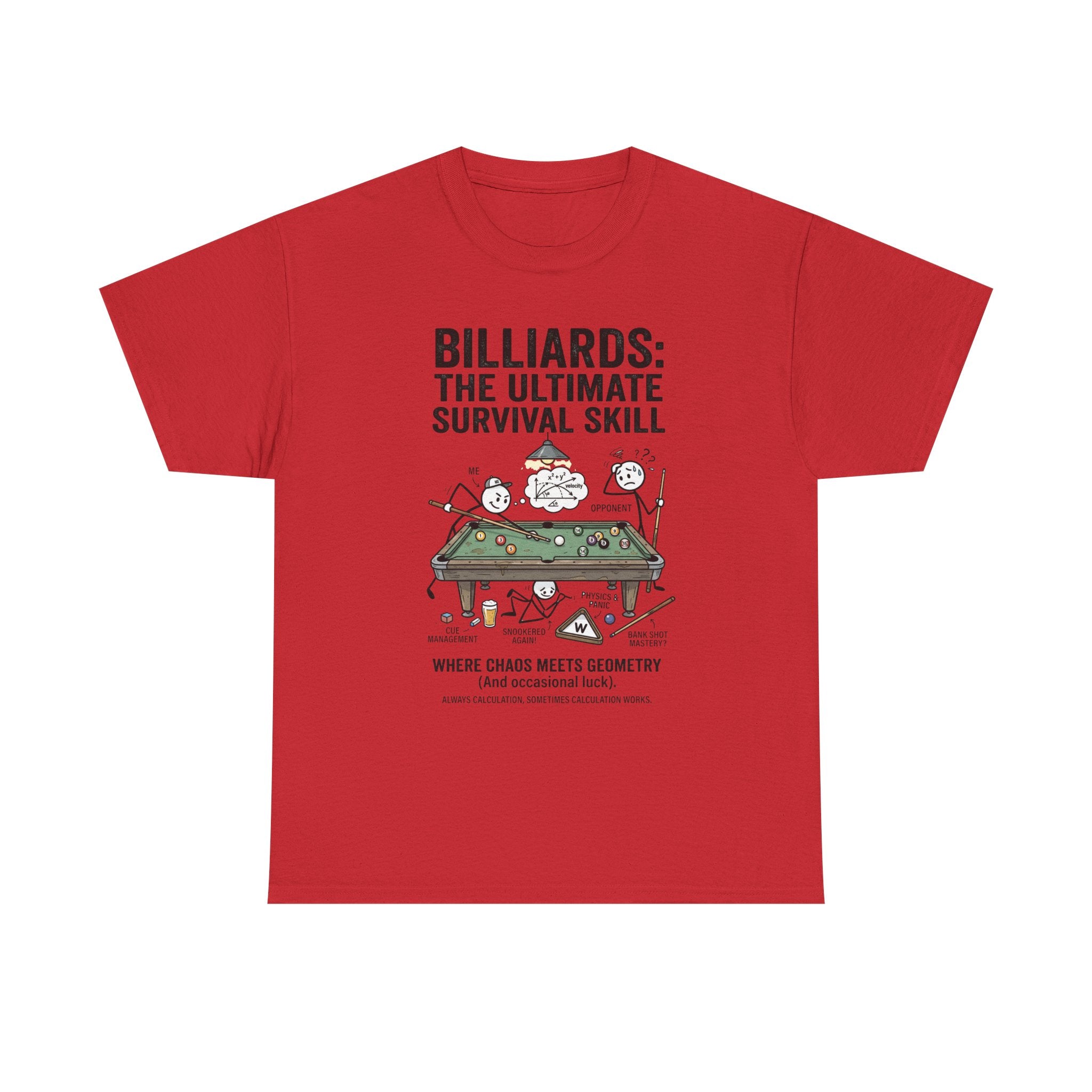 Billiards: The Ultimate Survival Skill T-Shirt — Funny Pool Humor Tee