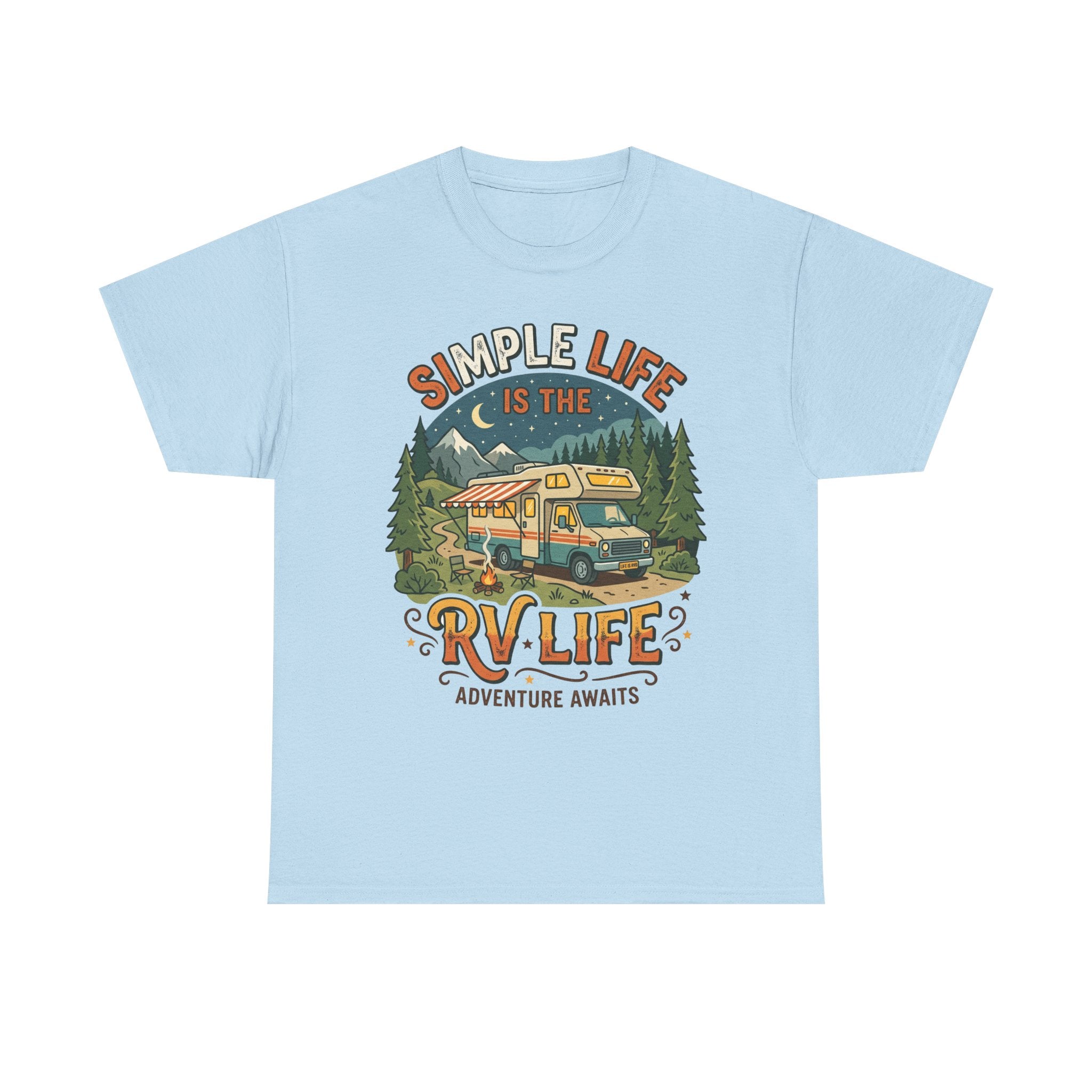 RV Life T‑Shirt — "Simple Life is the RV Life: Adventure Awaits" Camping Graphic Tee