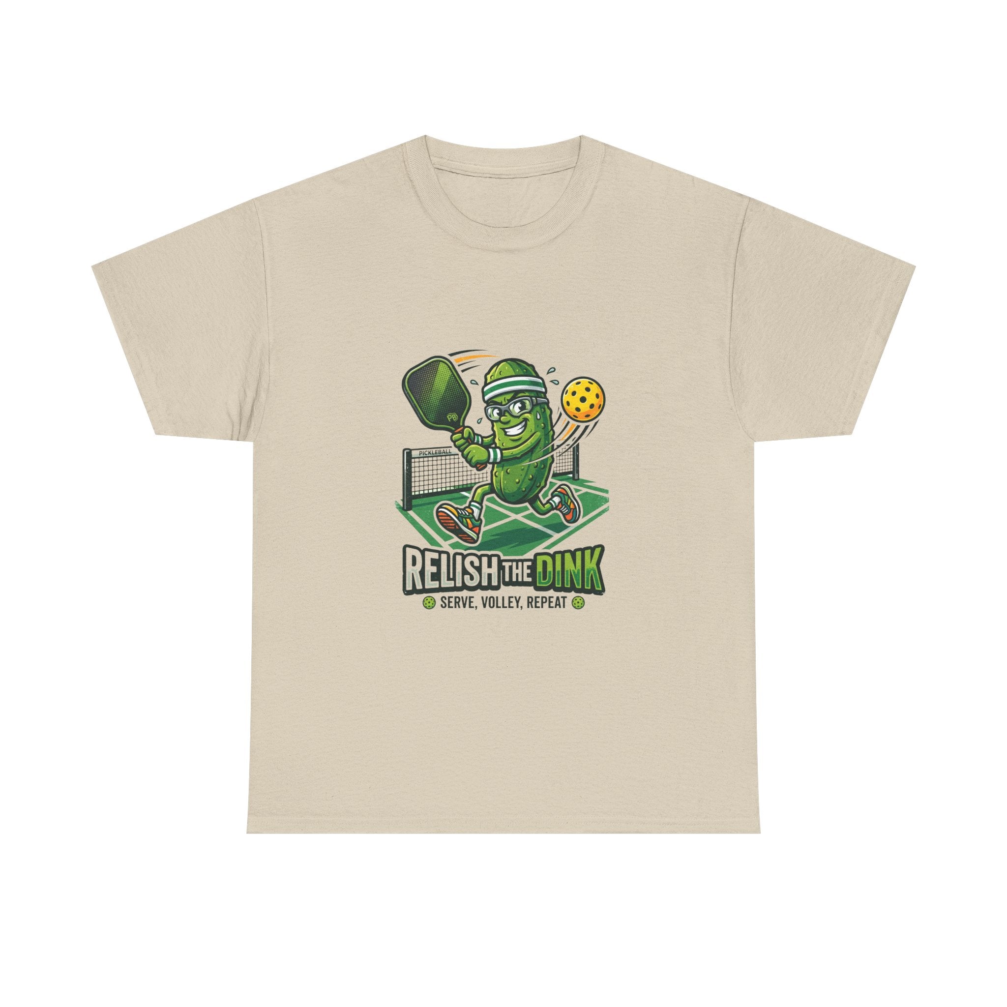 Pickleball 'Relish the Dink' T-Shirt – Funny Pickle Character Paddle Tee