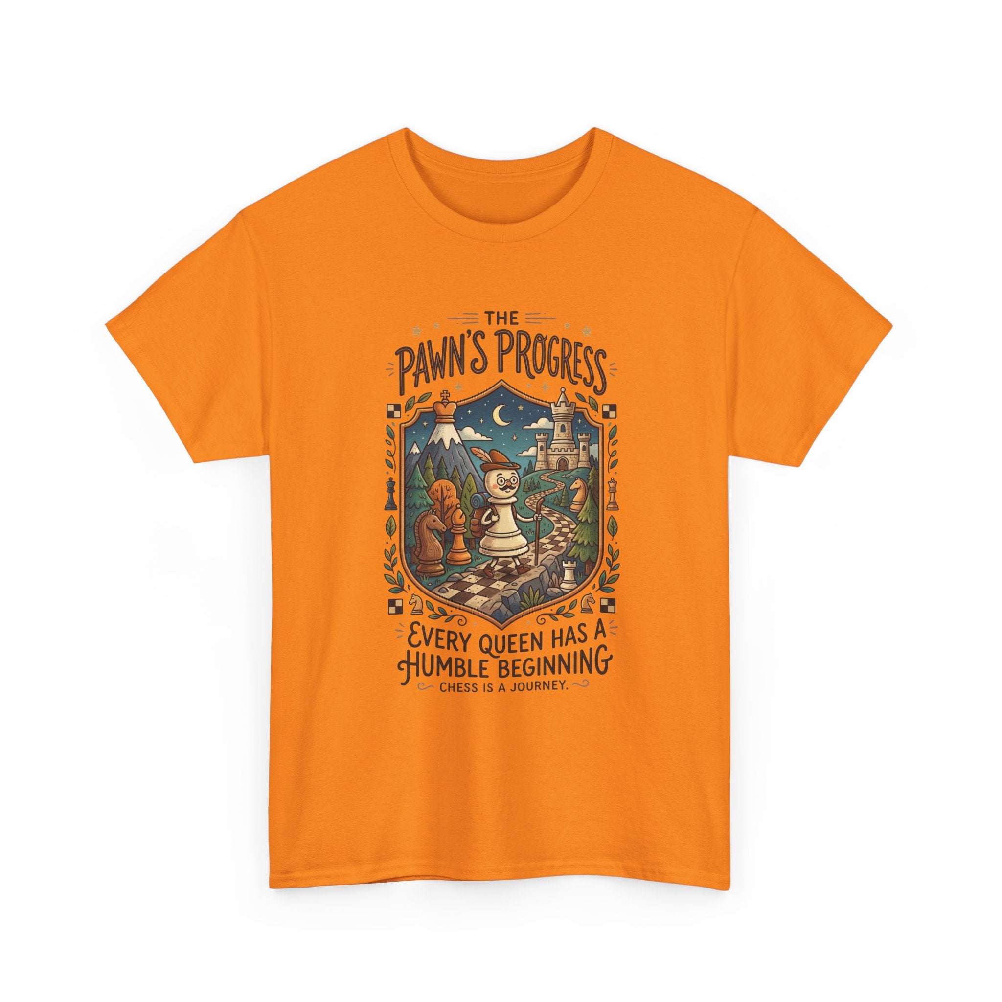 Chess 'The Pawn's Progress' T-Shirt — "Every Queen Has a Humble Beginning" Vintage Style Tee