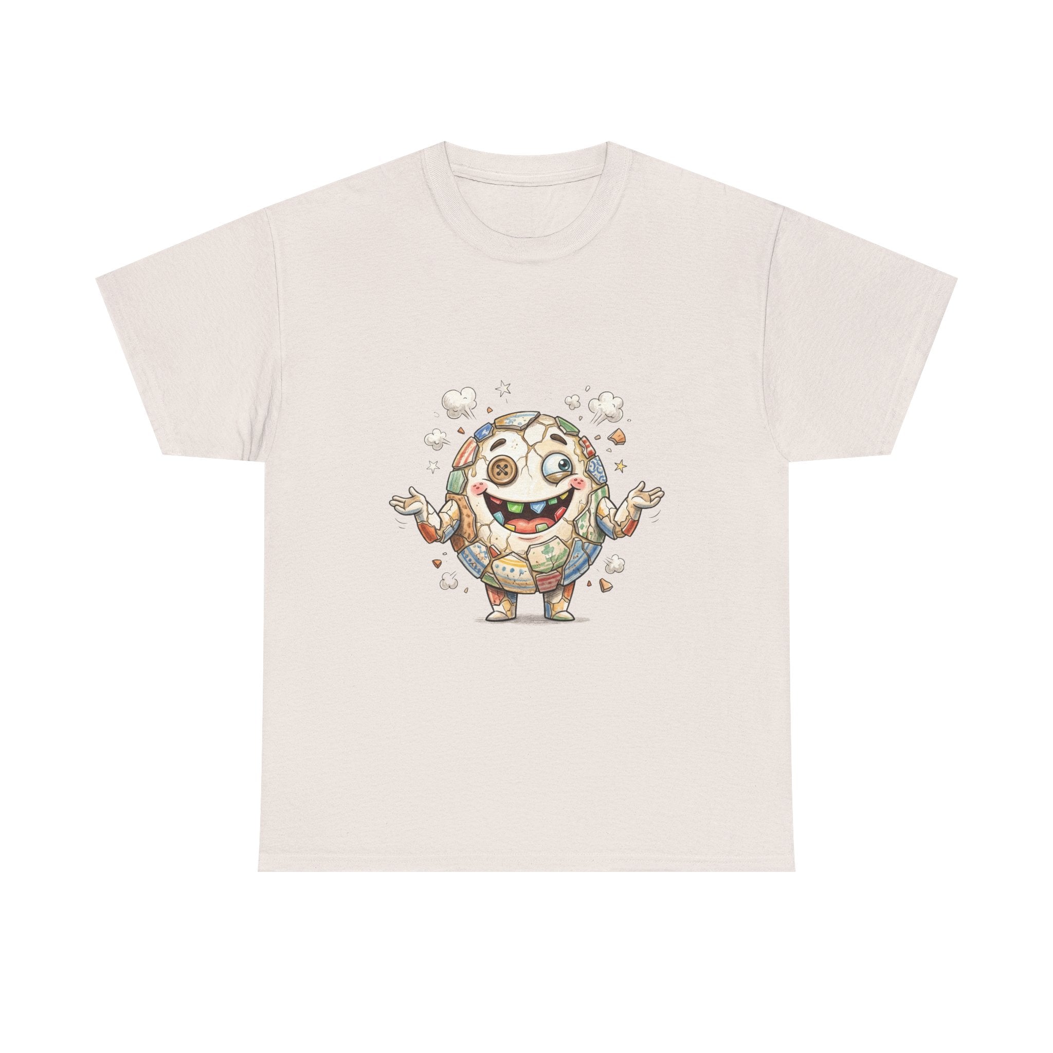 T-Shirt — Cute Kawaii Mosaic Egg Character Illustration Tee