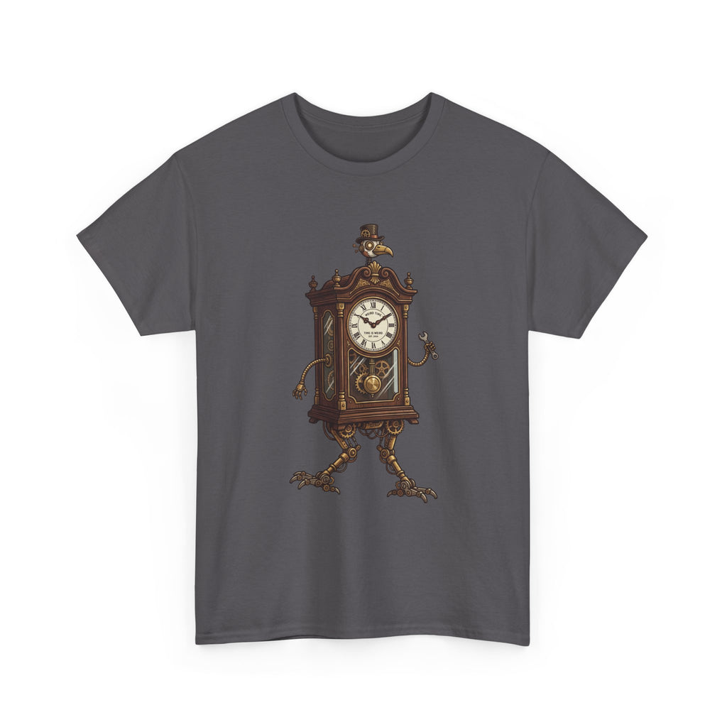 Clockwork Grandfather Tee — Vintage Walking Clock Graphic T-Shirt