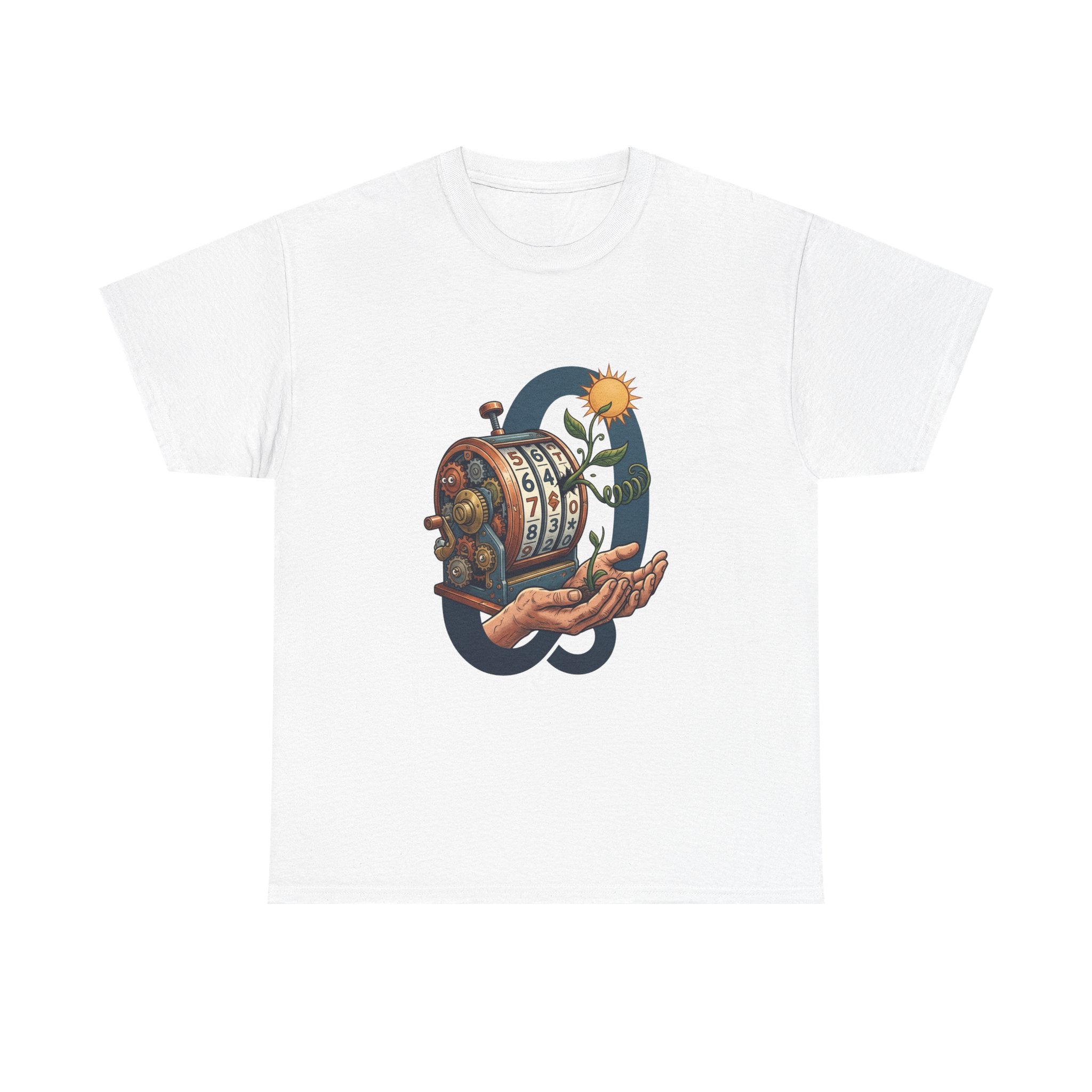 Vintage Slot Machine Tee — Retro Casino Art T-Shirt with Sunflower. idk