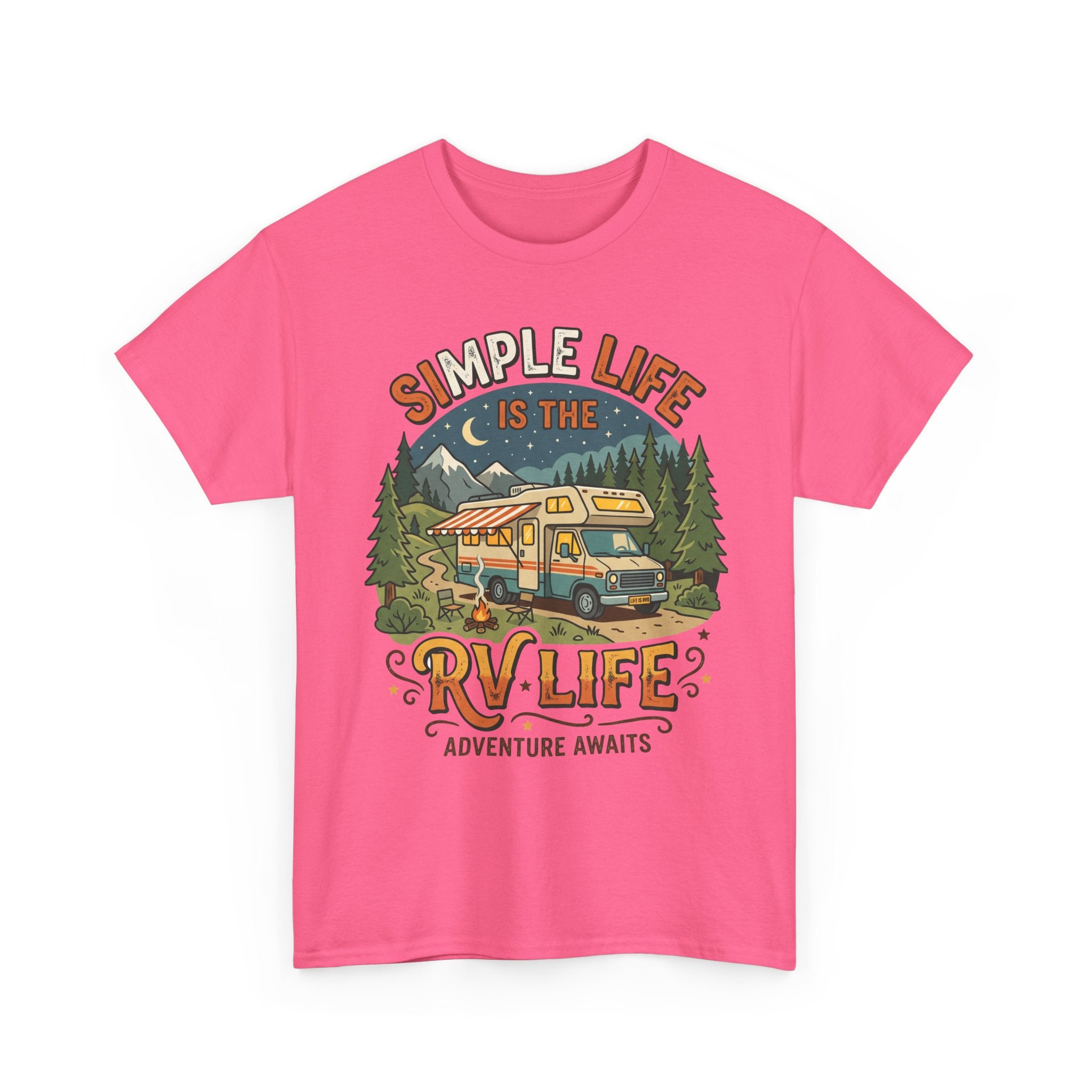 RV Life T‑Shirt — "Simple Life is the RV Life: Adventure Awaits" Camping Graphic Tee