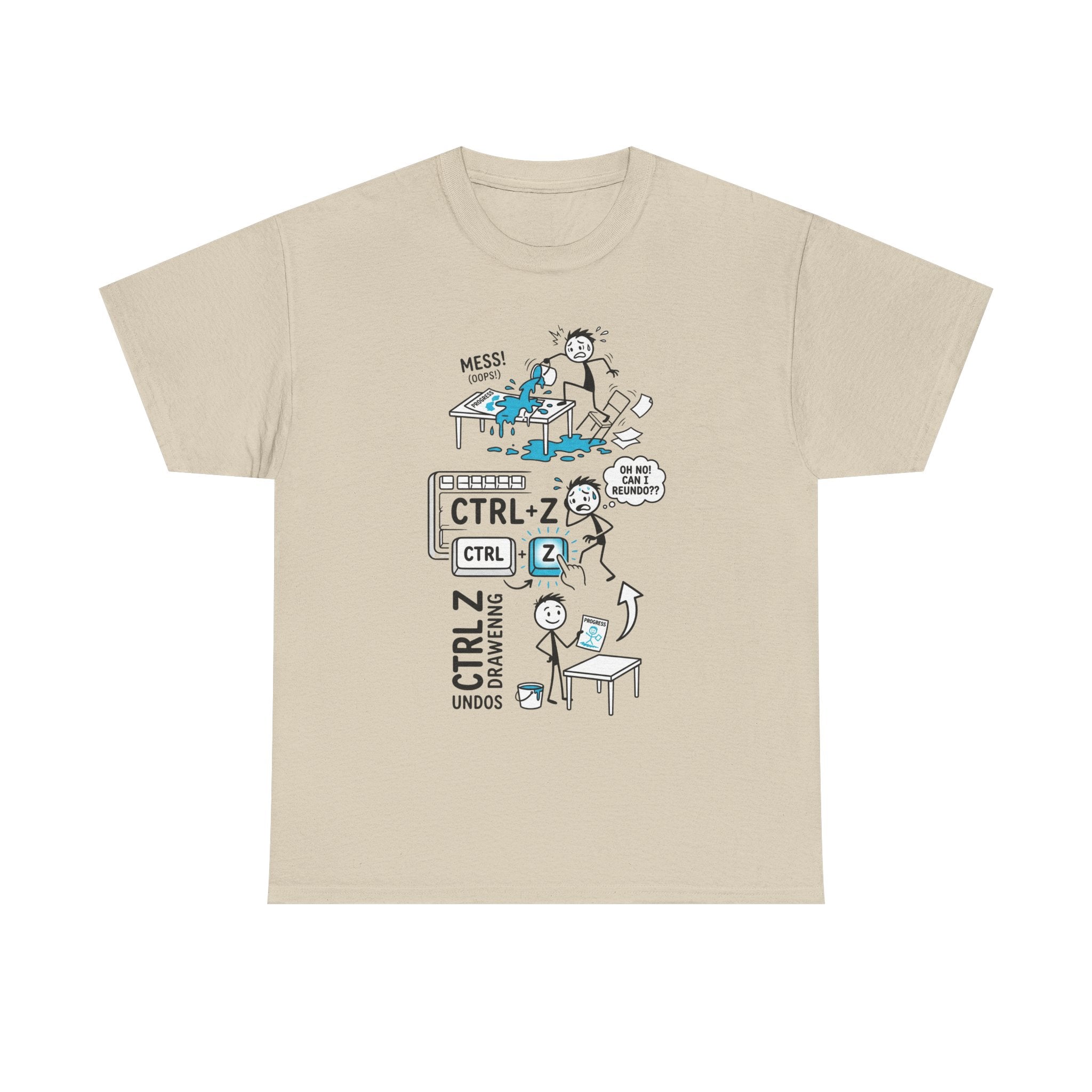 Ctrl Z Funny Graphic T-Shirt – Undo Computer Chaos Tee for Coders & Designers