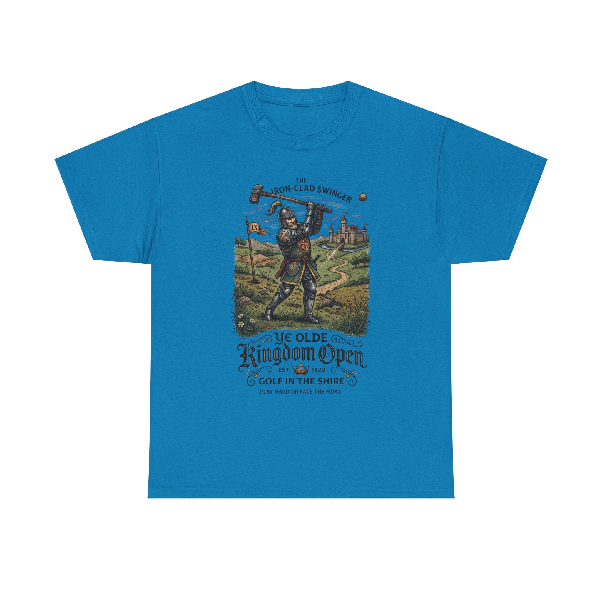 Golf T-Shirt — 'Ye Olde Kingdom Open' Vintage Medieval Golf Graphic Tee