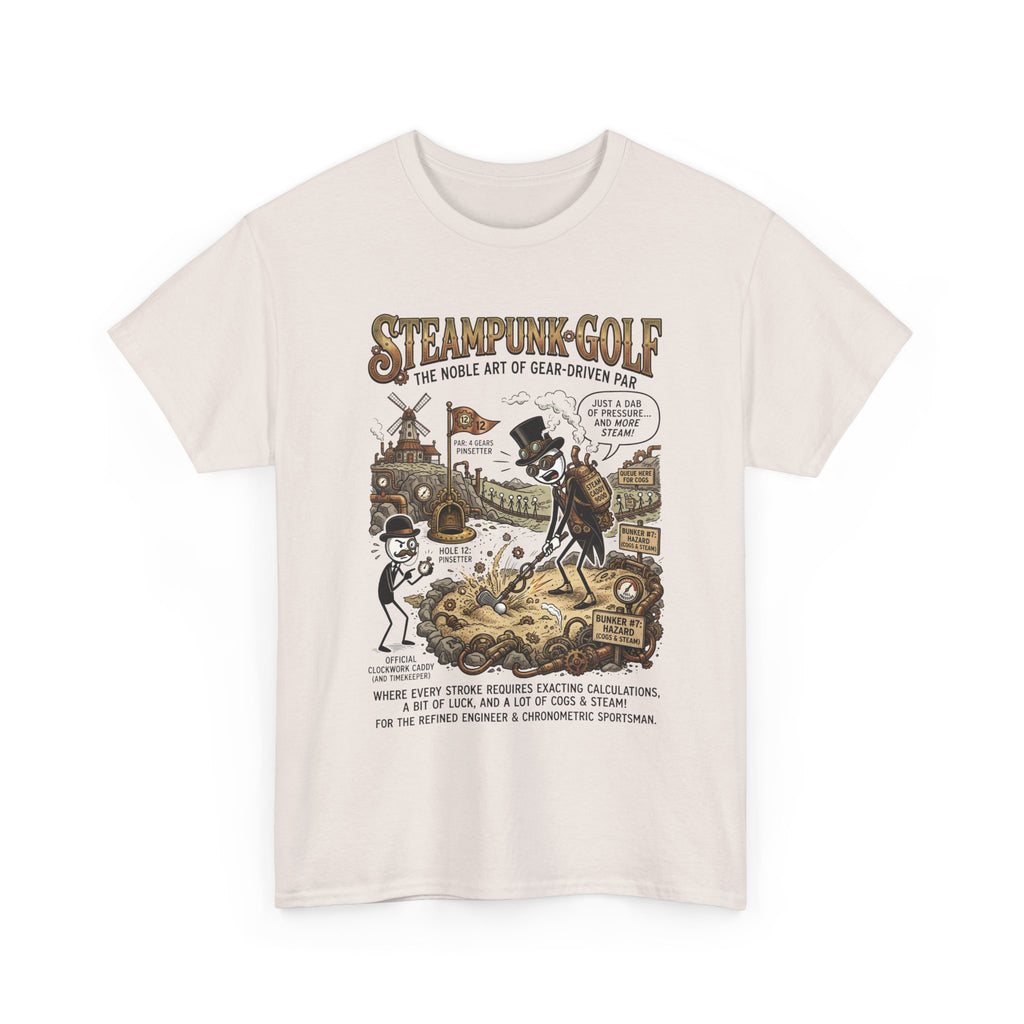 Steampunk Golf T-Shirt — Vintage Mechanical Golfers Graphic Tee