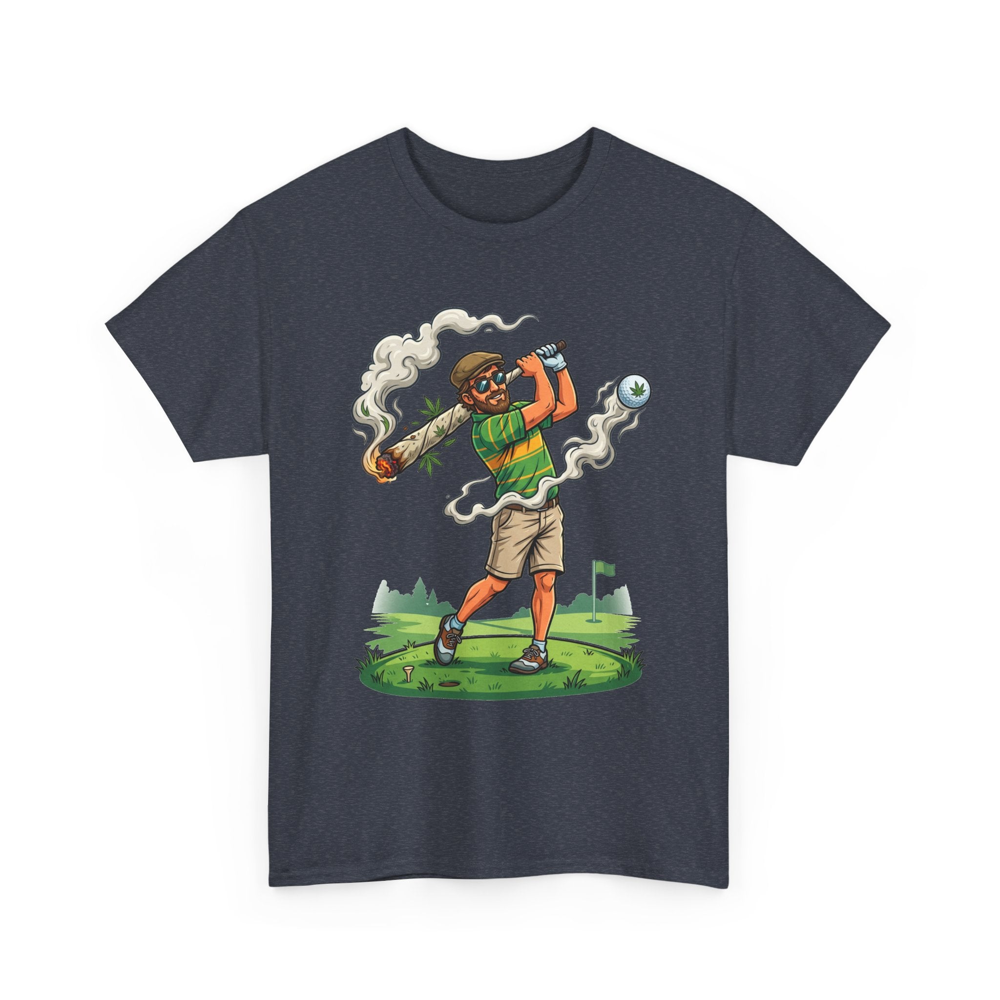 Golf Golfer Weed Smoking Club T-Shirt — Funny Golf Graphic Tee