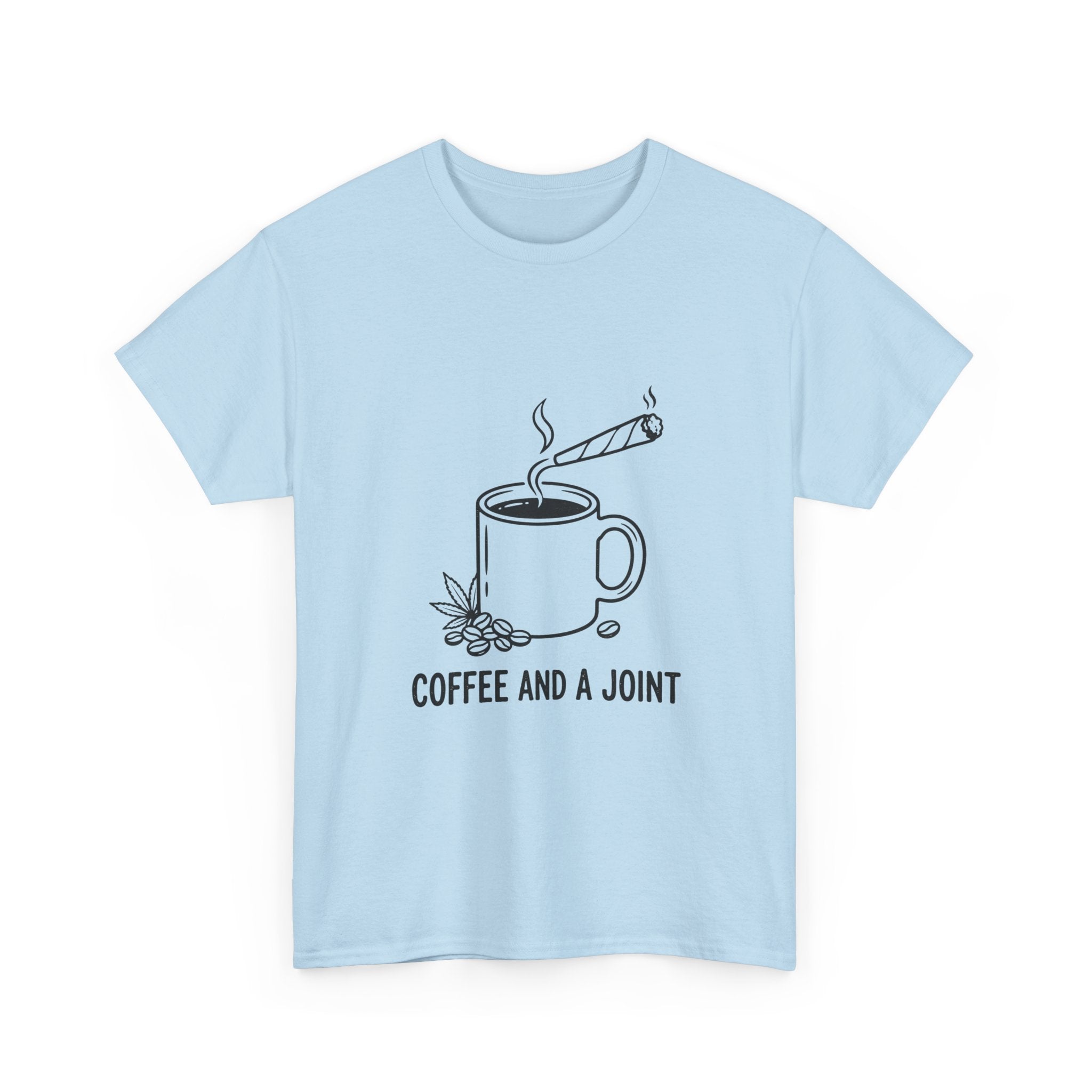 Coffee and a Joint Tee — Cannabis Coffee Minimalist T‑Shirt