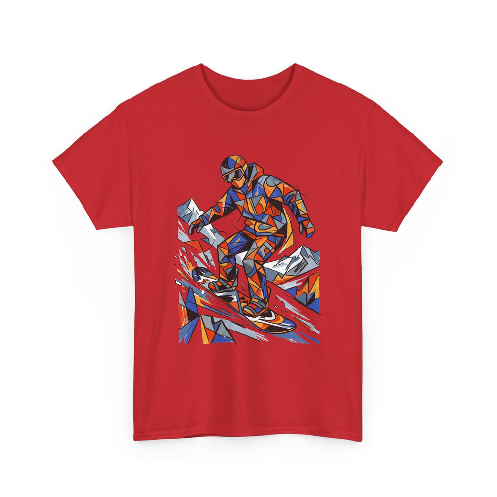 Snowboarder Geometric Art Tee
