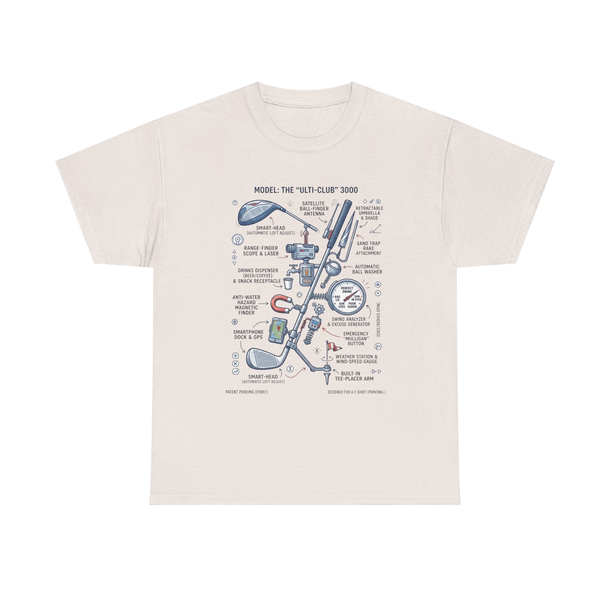 T-Shirt — Golf Club Diagram Vintage Schematic Tee