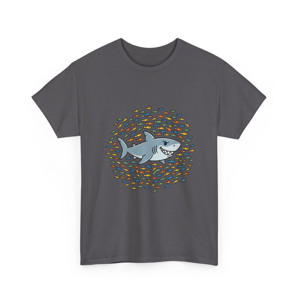 Shark and School Graphic Tee — Cute Ocean Kids Shirt